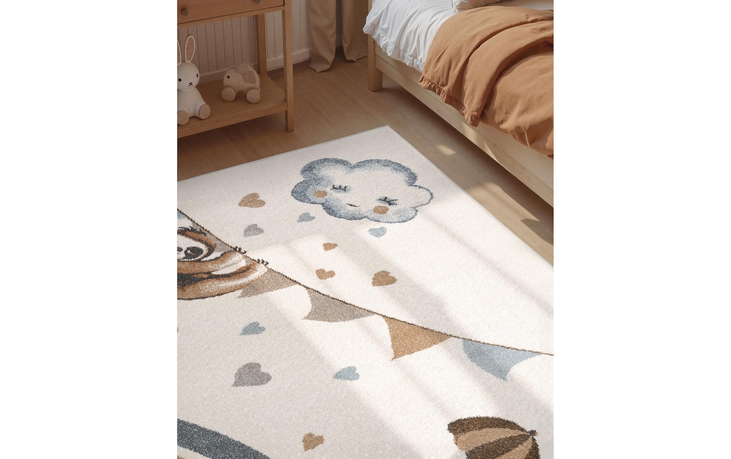 Villeroy & Boch Kinderteppich »Walk like an Elephant Rainy Party Teppich« rechteckig 9 mm Höhe Spielteppich weich, Kinderzimmer, Boho Kids Spielunterlage, Tieremotiv