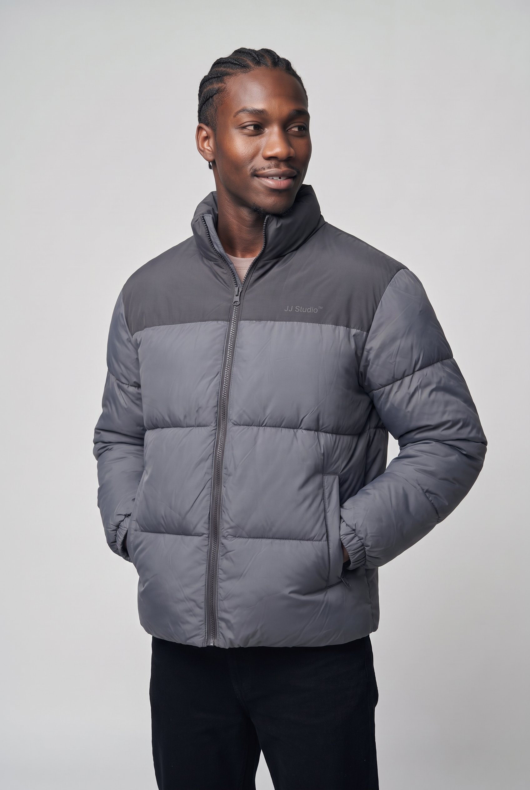 Jack & Jones Veste matelassée »JJRAZE COLLAR STAND PUFFER« fibre synthétique, coupe régulière