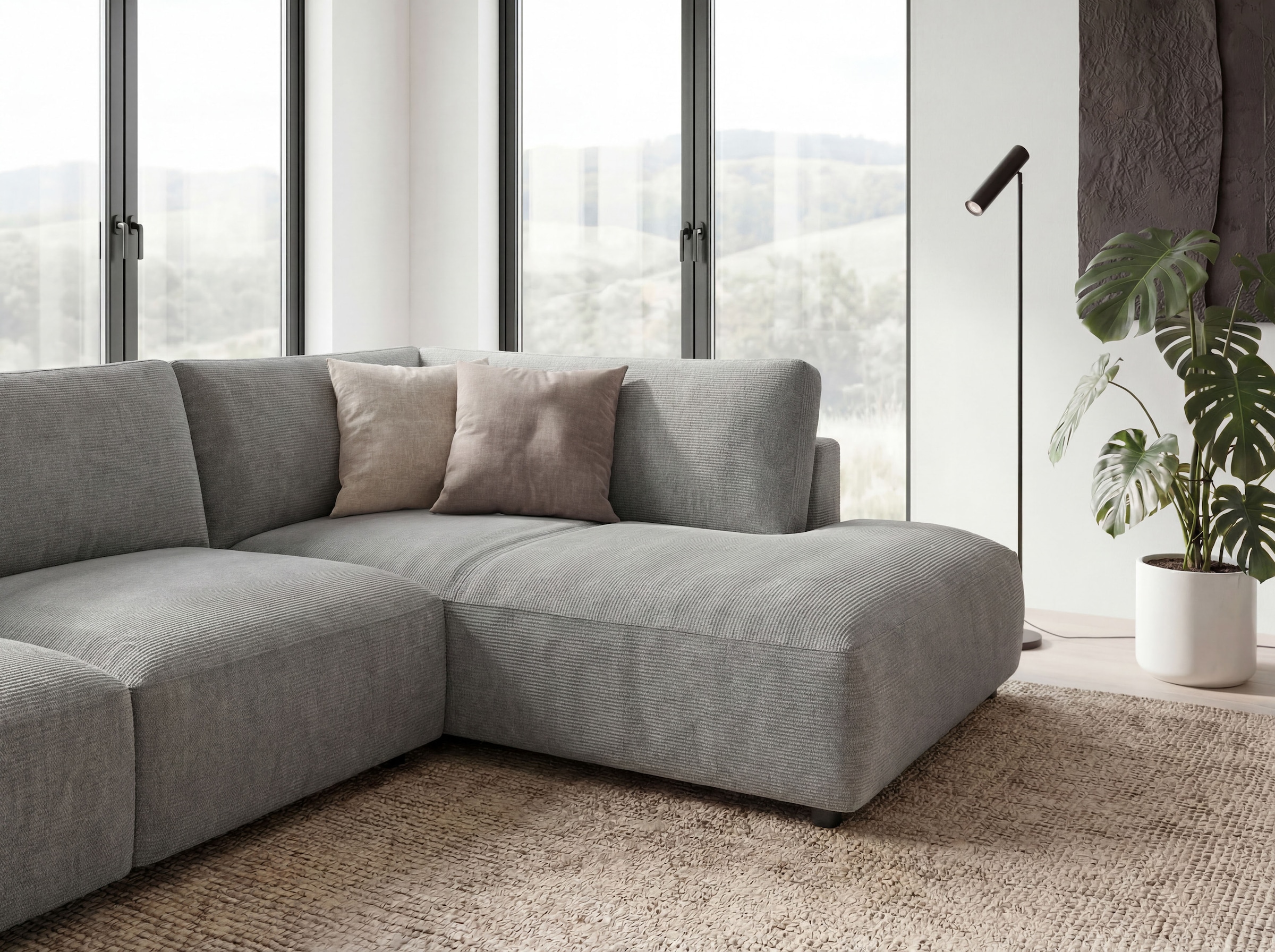 Musterring Canapé d'angle »MR LUCIA, Luxuriöse Wohlfühlgarnitur von Musterring« Coussins de chambre haut de gamme, coin convertible confortable & look intemporel