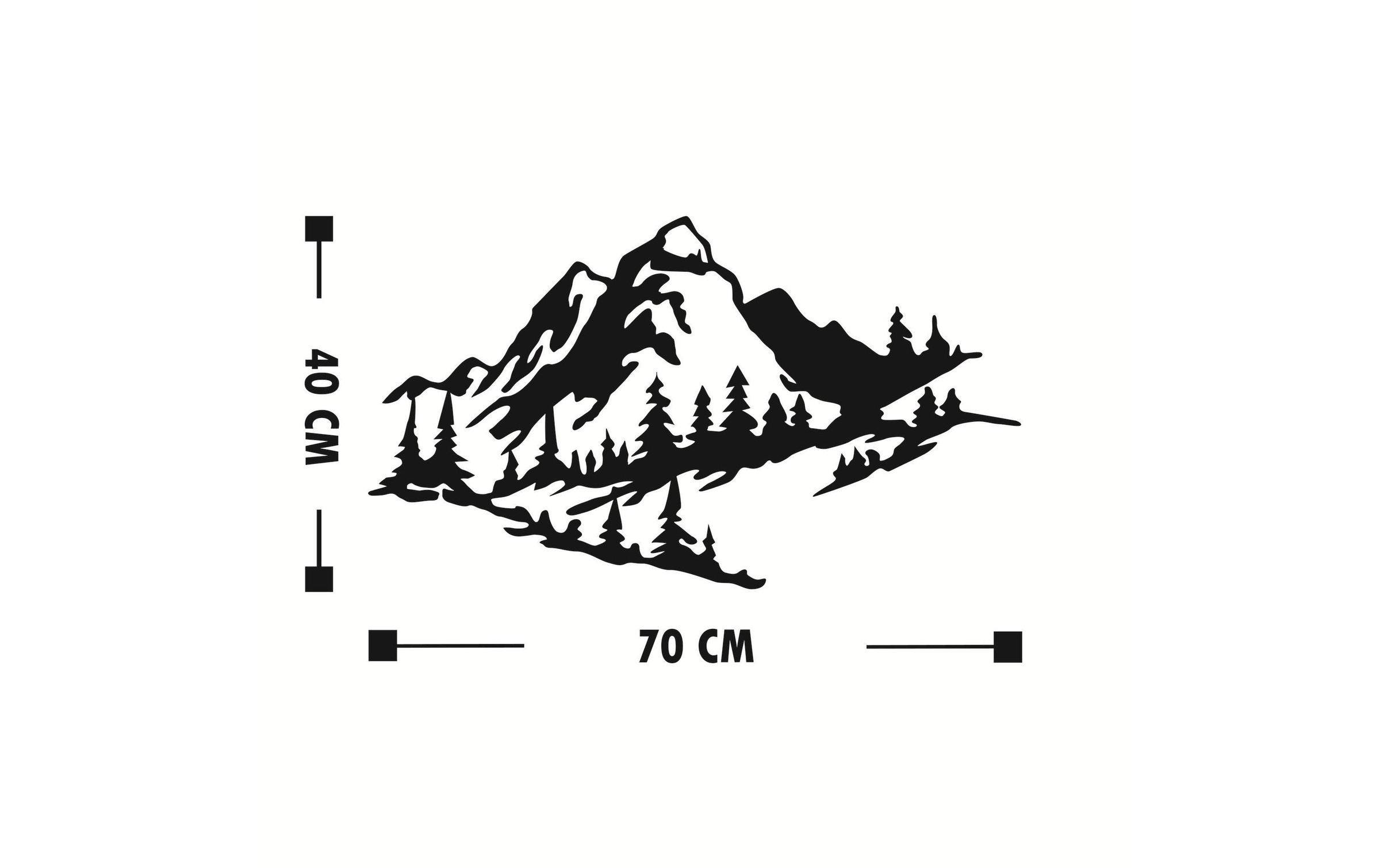 Wanddekoobjekt »Wallxpert Mountain 40 x 70 cm«