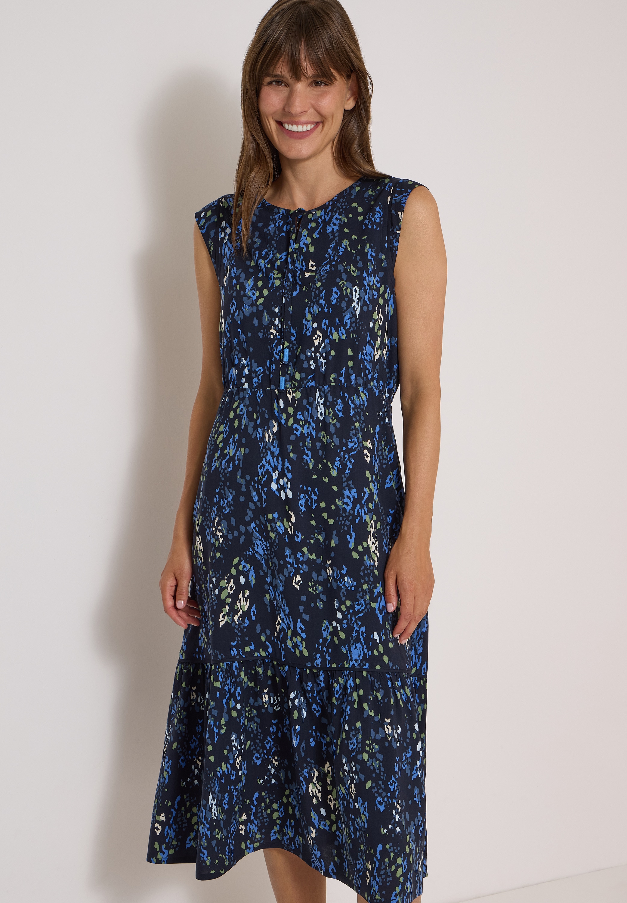 Image of Cecil Midikleid Eingrifftaschen Sommerkleid, kleiner V-Ausschnitt, mit Eingrifftaschen