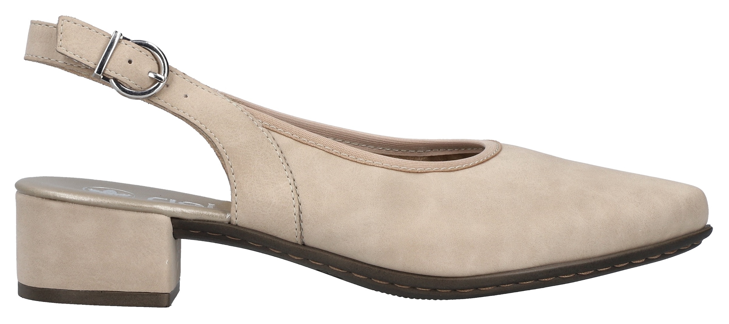 Rieker Slingpumps, Abendschuh, Sommerschuh, Blockabsatz, mit verstellbarem Riemchen