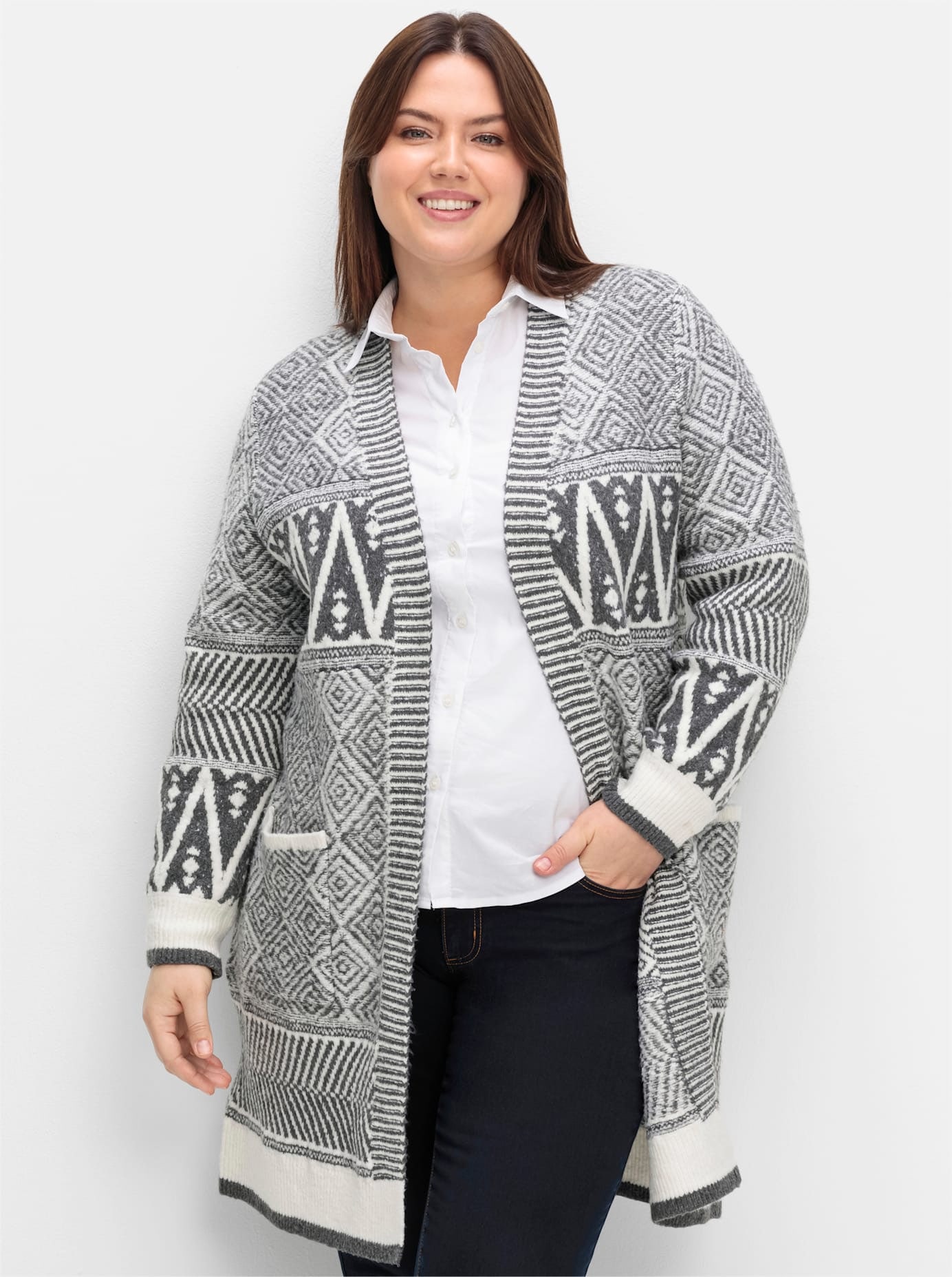 Image of sheego by Joe Browns Longstrickjacke