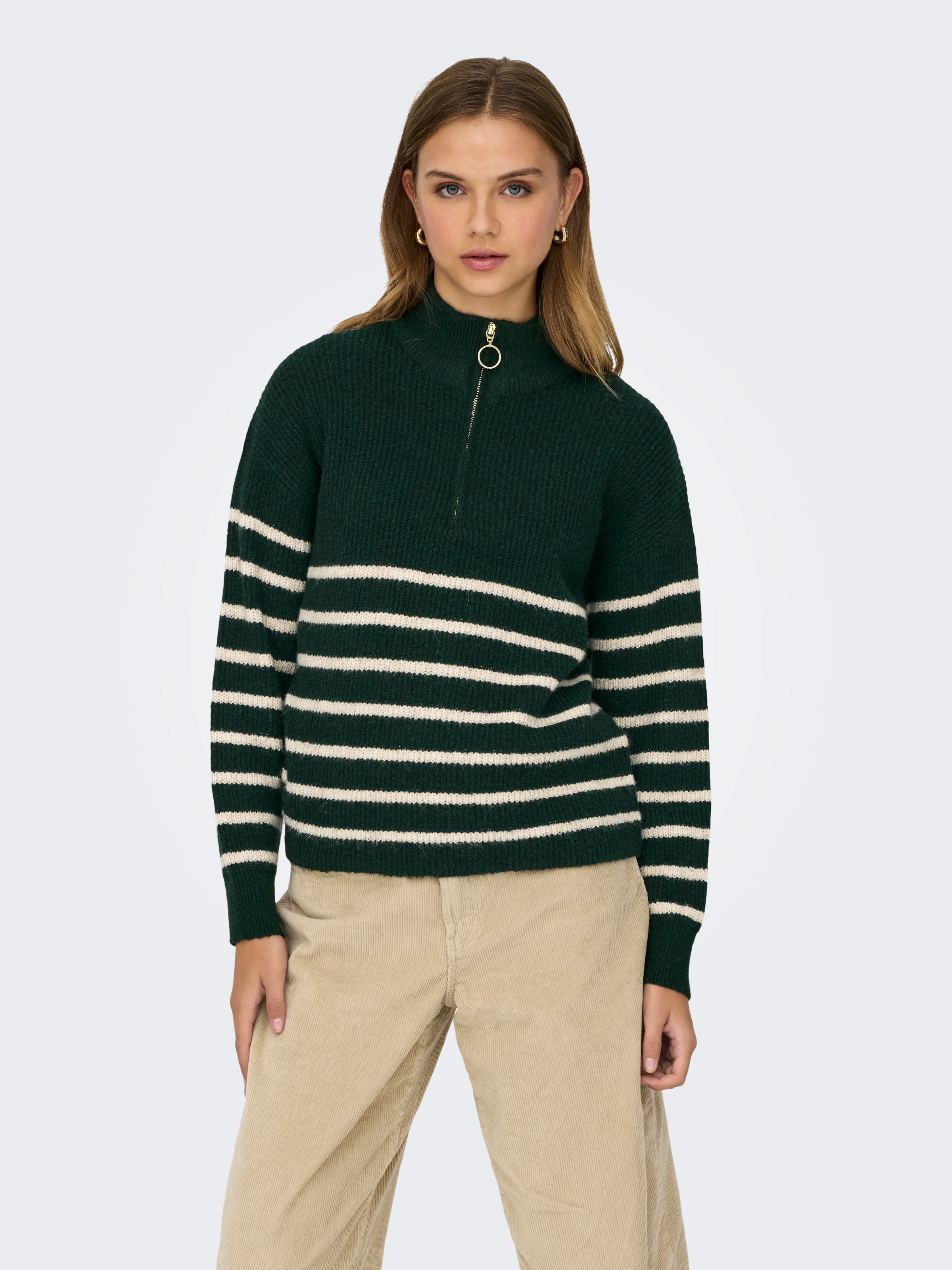 ONLY Pull en tricot »ONLTOKYO L/S ZIP PULLOVER KNT NOOS«