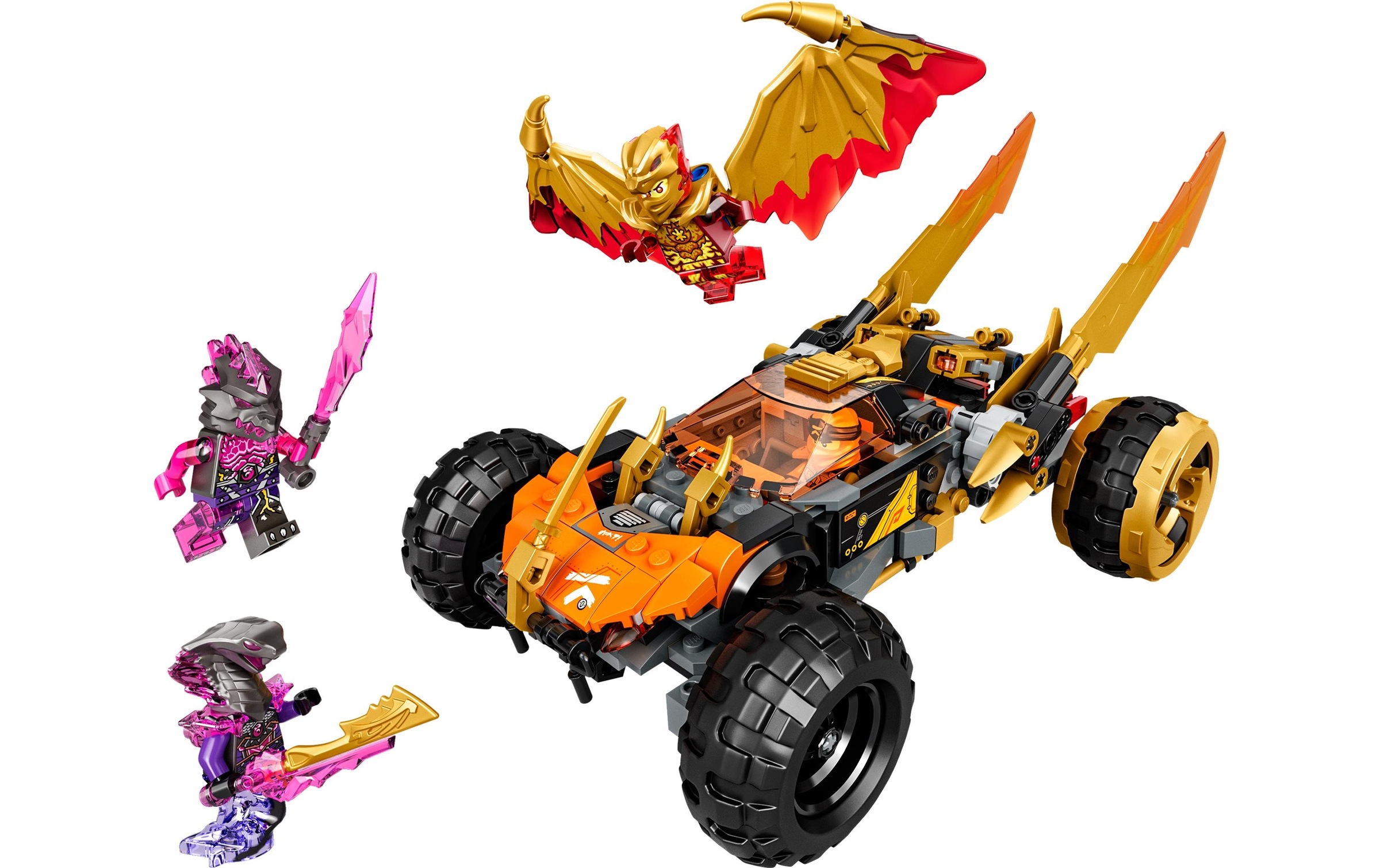 LEGO® Konstruktionsspielsteine »LEGO Ninjago Coles Drachen-Flitzer«, (384 St.)