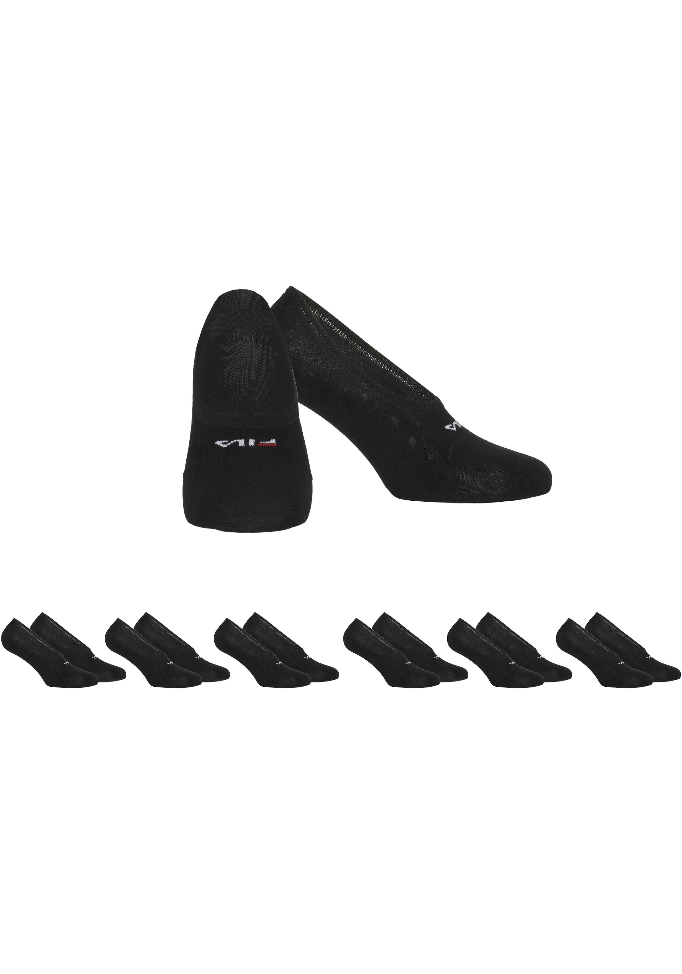Fila Füsslinge »UNISEX GHOST SOCKS SILICONE HEEL INSIDE«, (6 Paar), mit Logo-Schriftzug