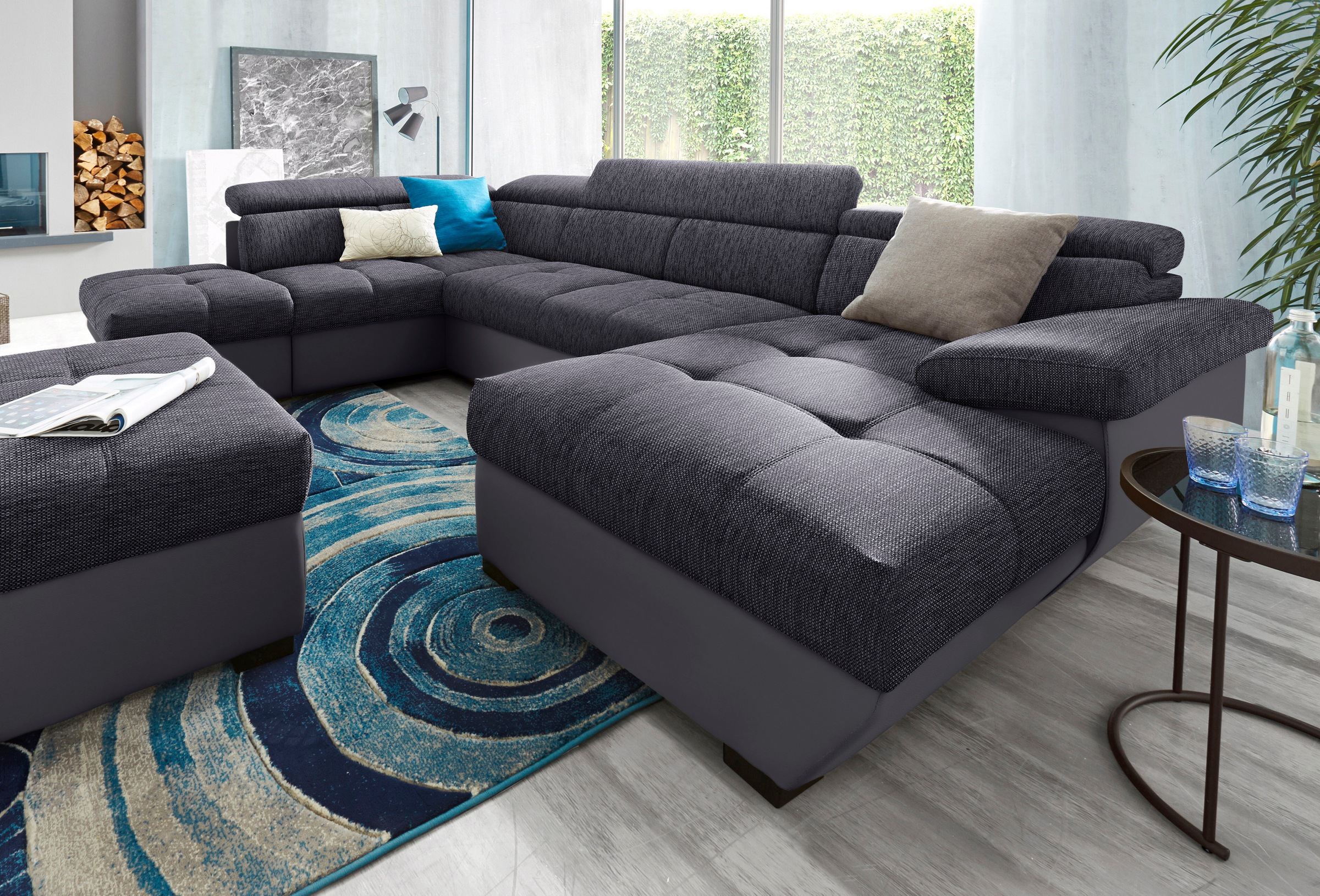 Image of COTTA Wohnlandschaft "Speedway U-Form" mit Kopfteilverstellung, wahlweise mit Bettfunktion & Bettkasten