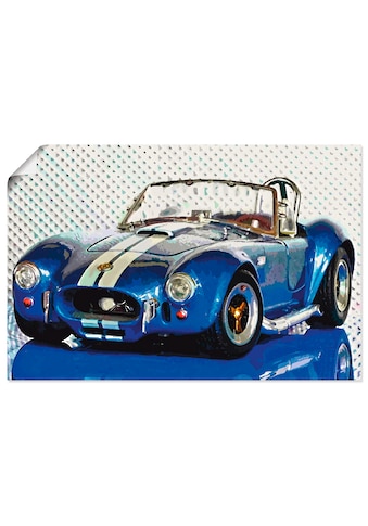 Wandbild »Shelby Cobra blau«, Auto, (1 St.)