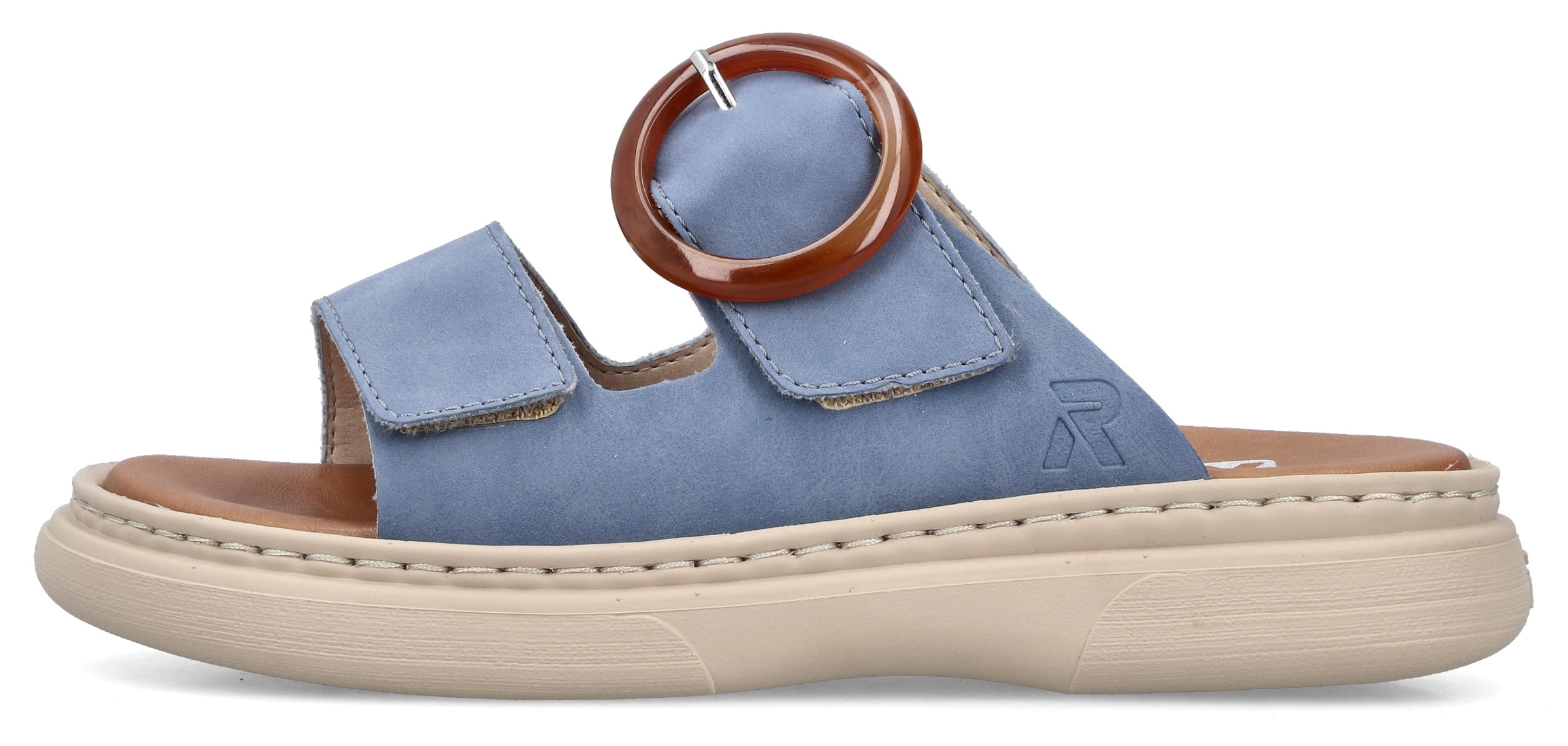 Rieker Pantolette  chaussure d'été, chausson, chaussure de plage avec bride velcro