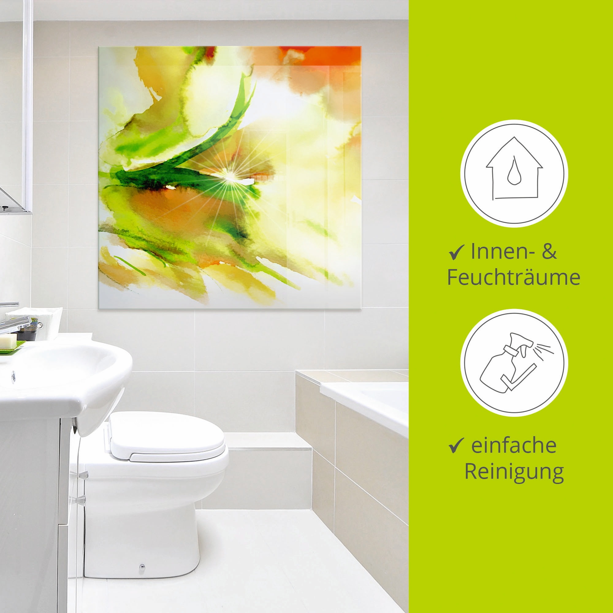 Artland Glasbild »Morgenlicht« Gegenstandslos 1 Stk. tlg. in verschiedenen Grössen