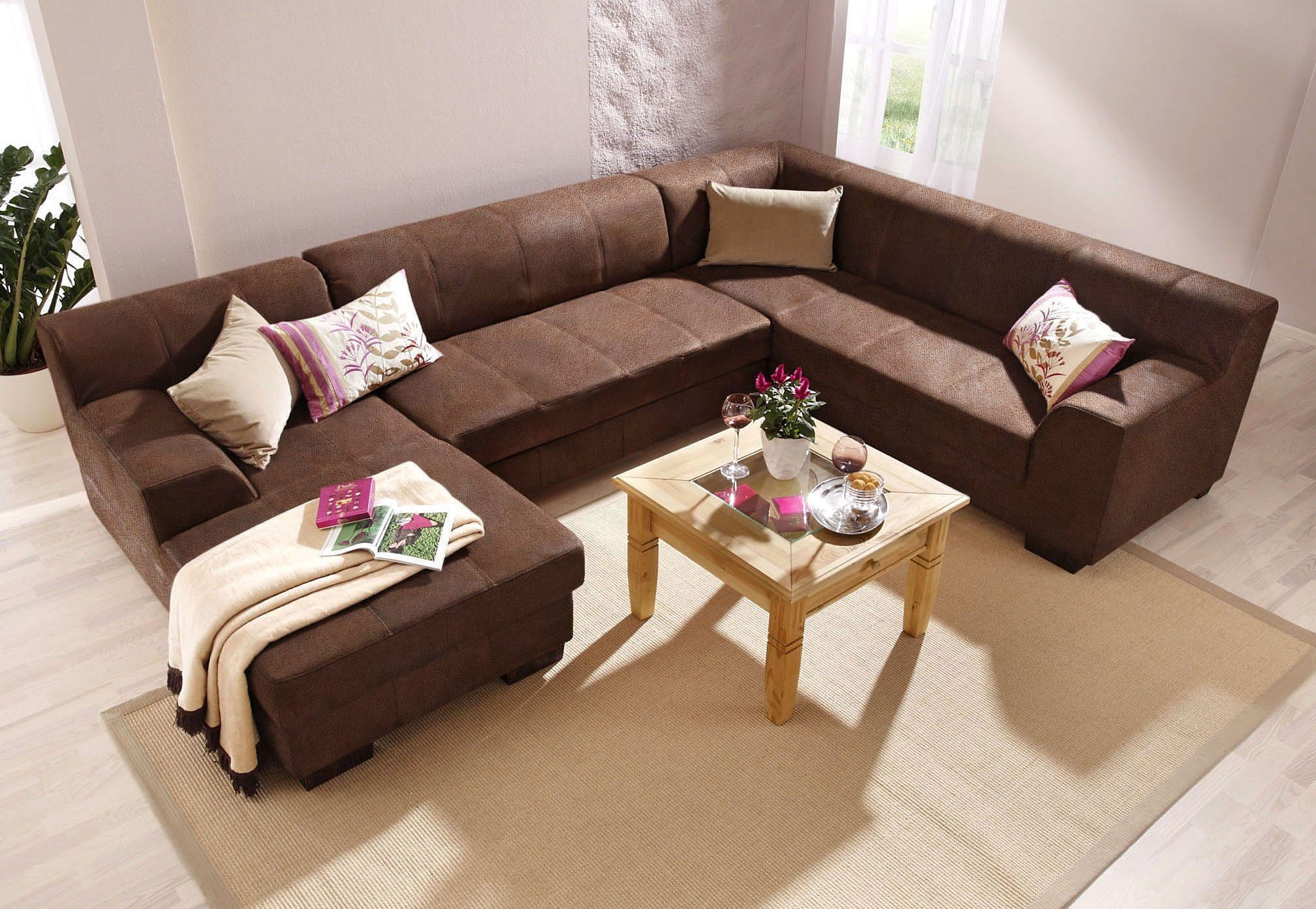 Image of Home affaire Wohnlandschaft »Falk«, mit Federkern und wahlweise mit Bettfunktion bei Ackermann Versand Schweiz