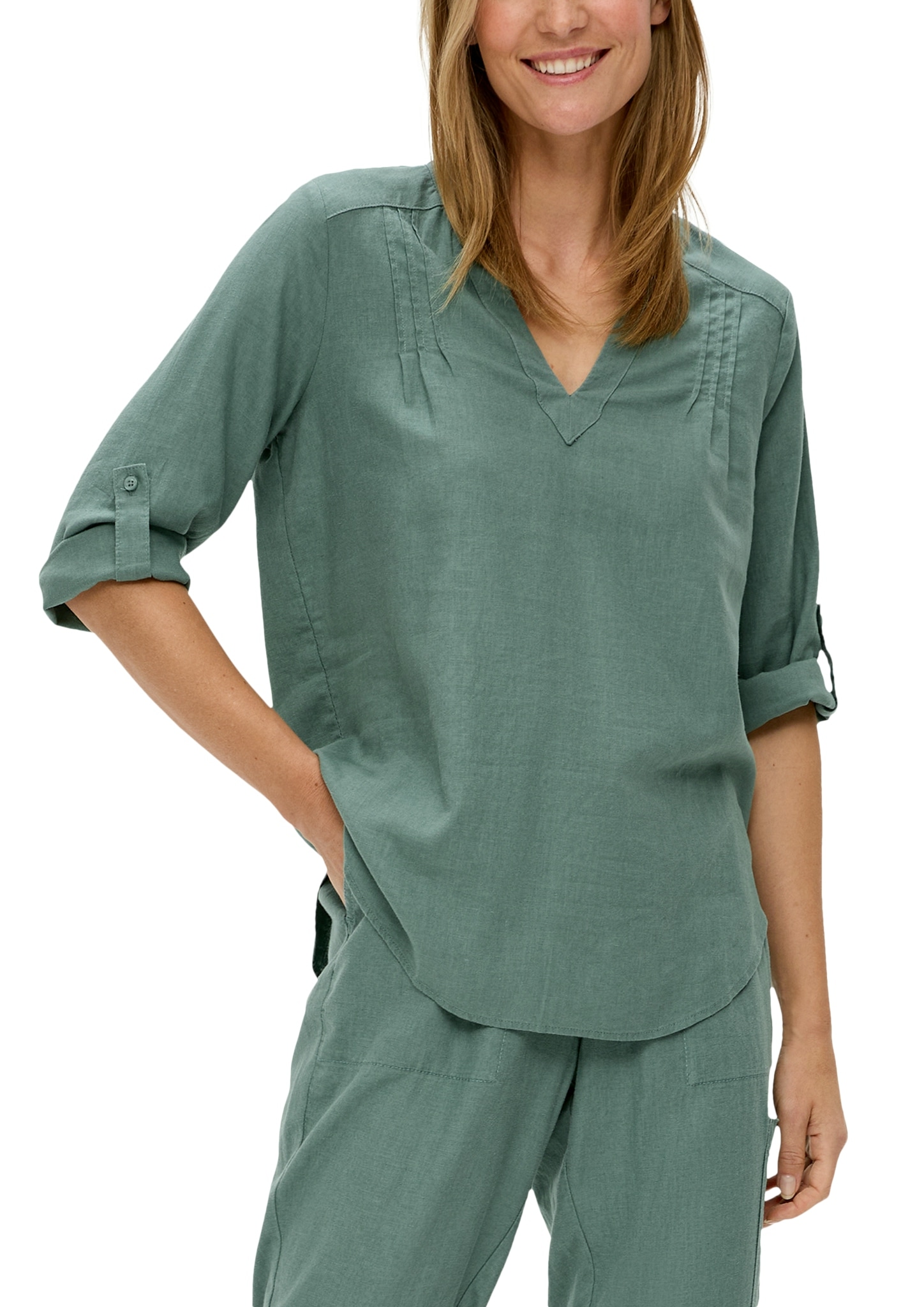 Klassische Bluse, mit 3/4-Arm