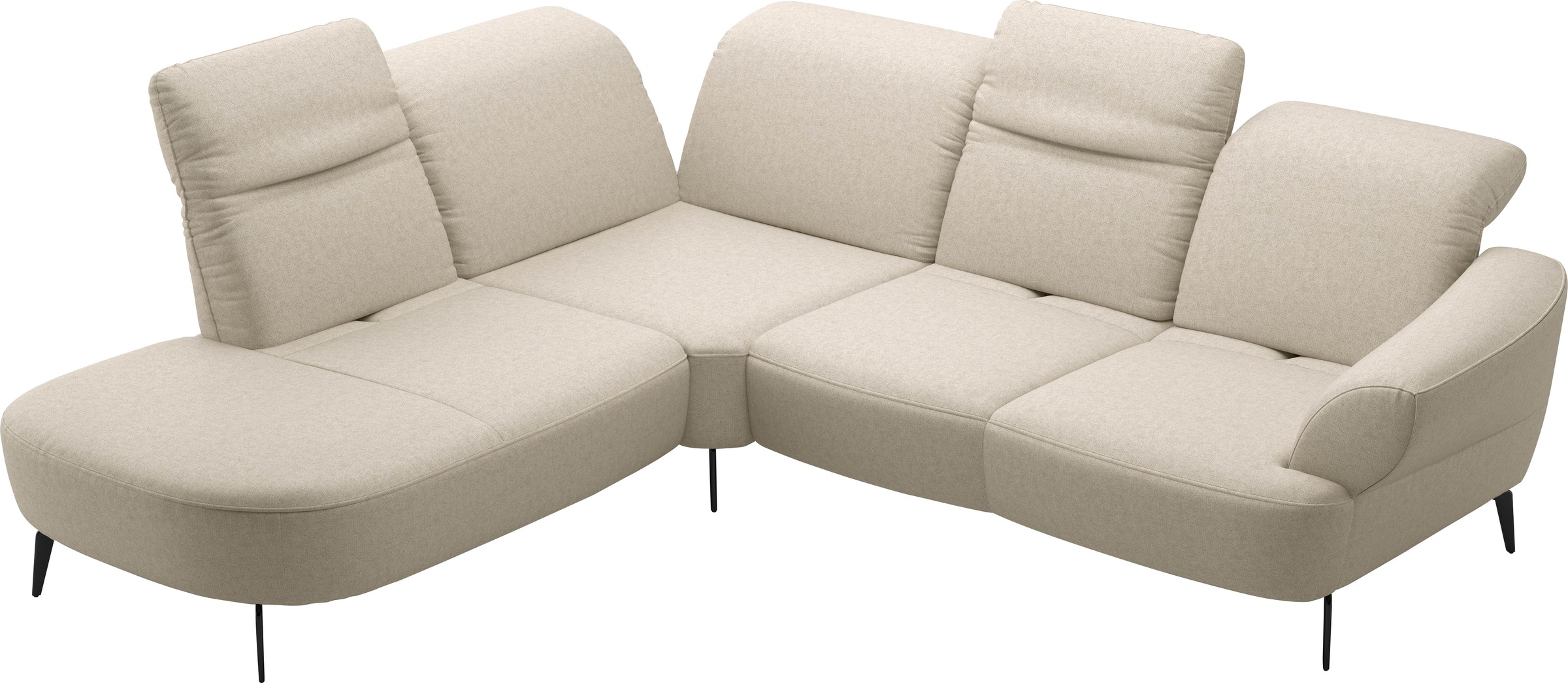 sit&more Ecksofa »Dance, L-Form, inkl. Sitztiefenverstellung«, inkl. Click&Seat, optional mit Kopfteilverstellung