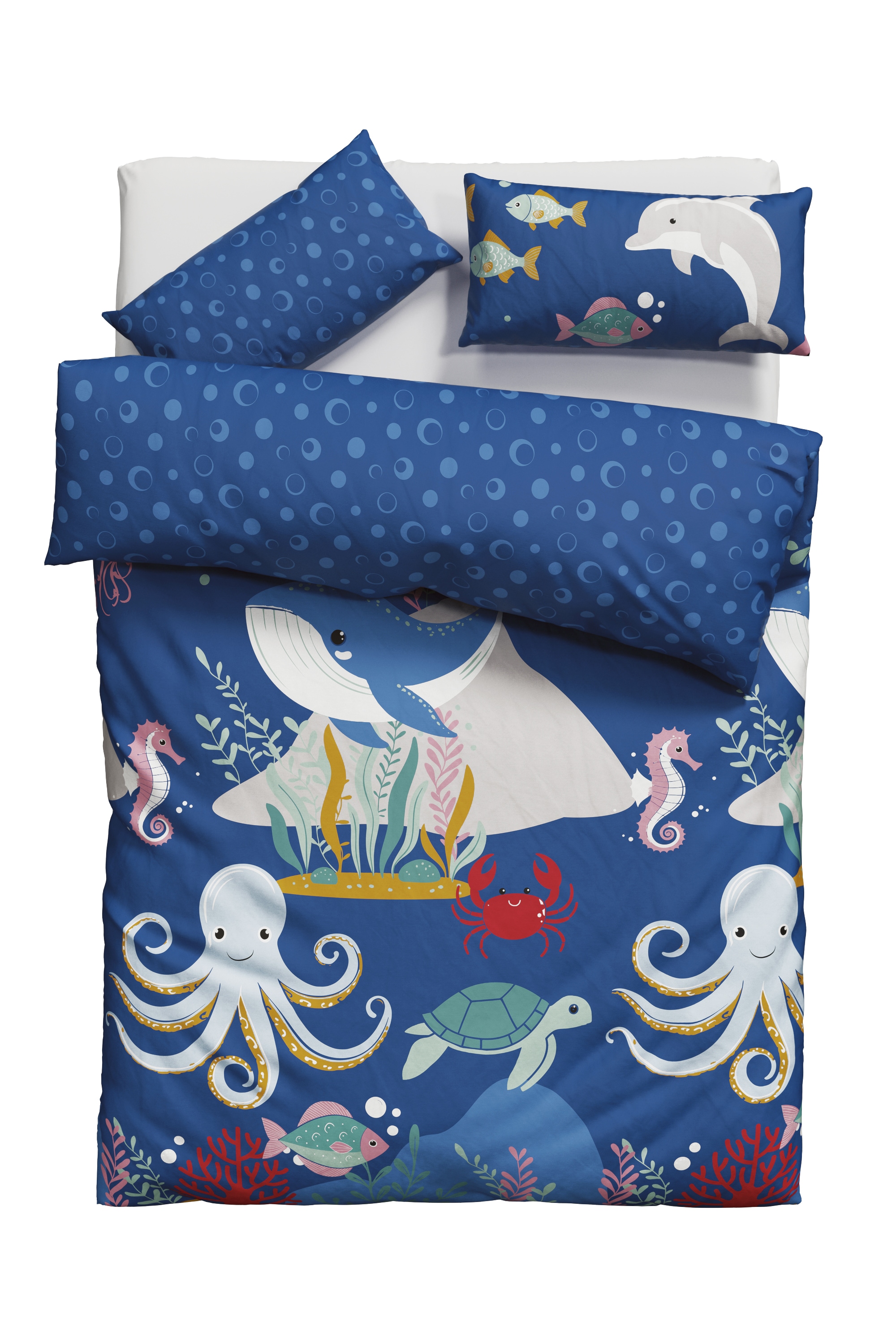 Lüttenhütt Kinderbettwäsche »CUDDLEE« 2 Stk. tlg. in vielen Designs: Dino,Einhorn,Weltraum,Baustelle,Herz,Trecker,Safari