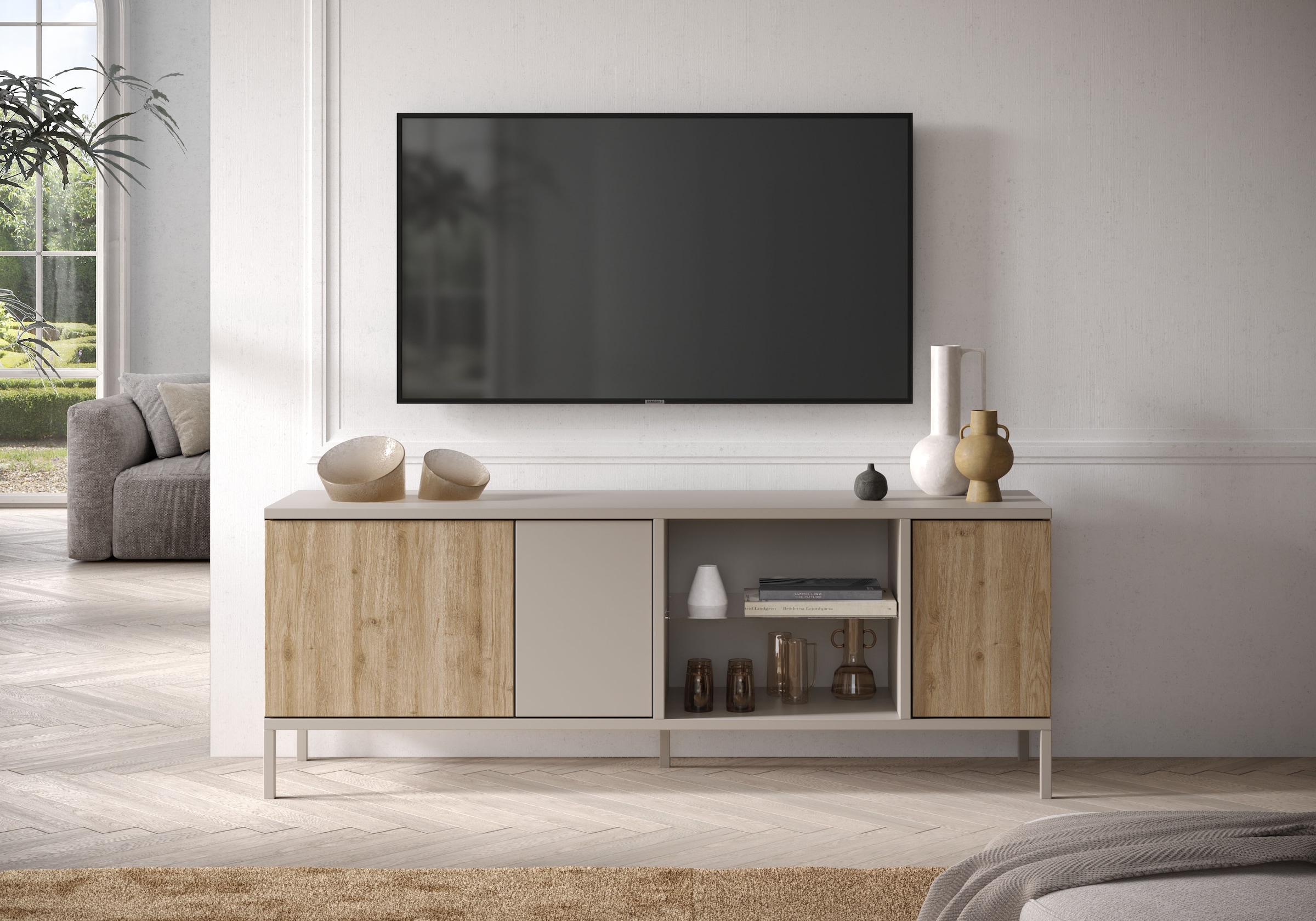 Lowboard »Gent Breite 160 cm, TV-Board mit 3 Türen u. 2 offenen Fächern«, TV-Möbel,...