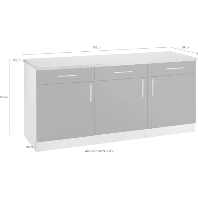 ♕ wiho Küchen Unterschrank »Kiel«, 180 cm breit versandkostenfrei auf