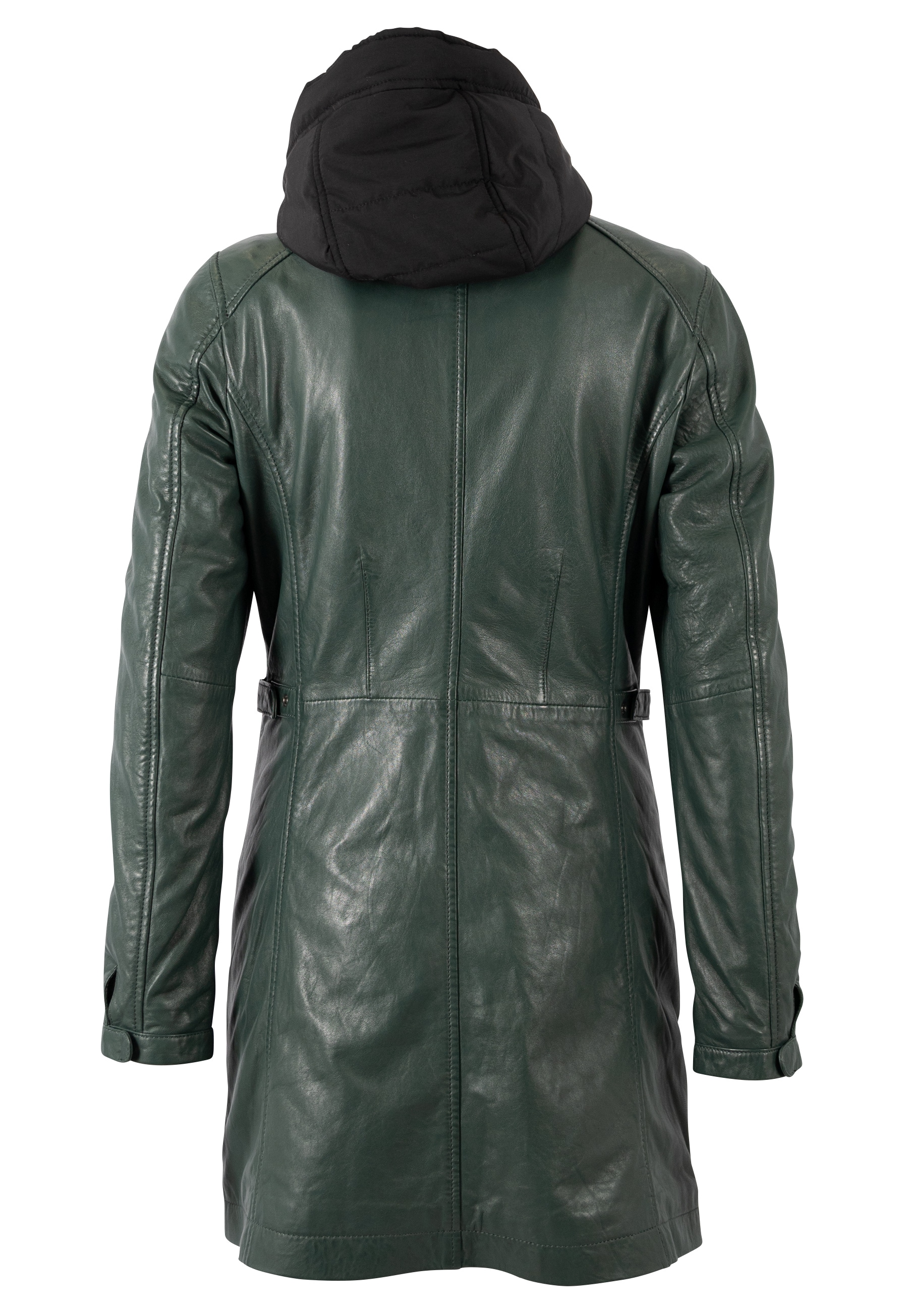 Mauritius Manteau en cuir »MWMabel« avec col montant & capuche amovible