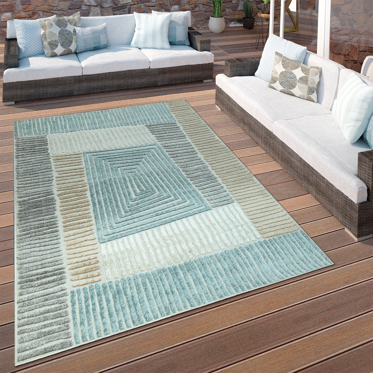 Paco Home Teppich »Stilo Outdoor In- geeignet, jetzt 850«, kaufen und rechteckig, Wohnzimmer