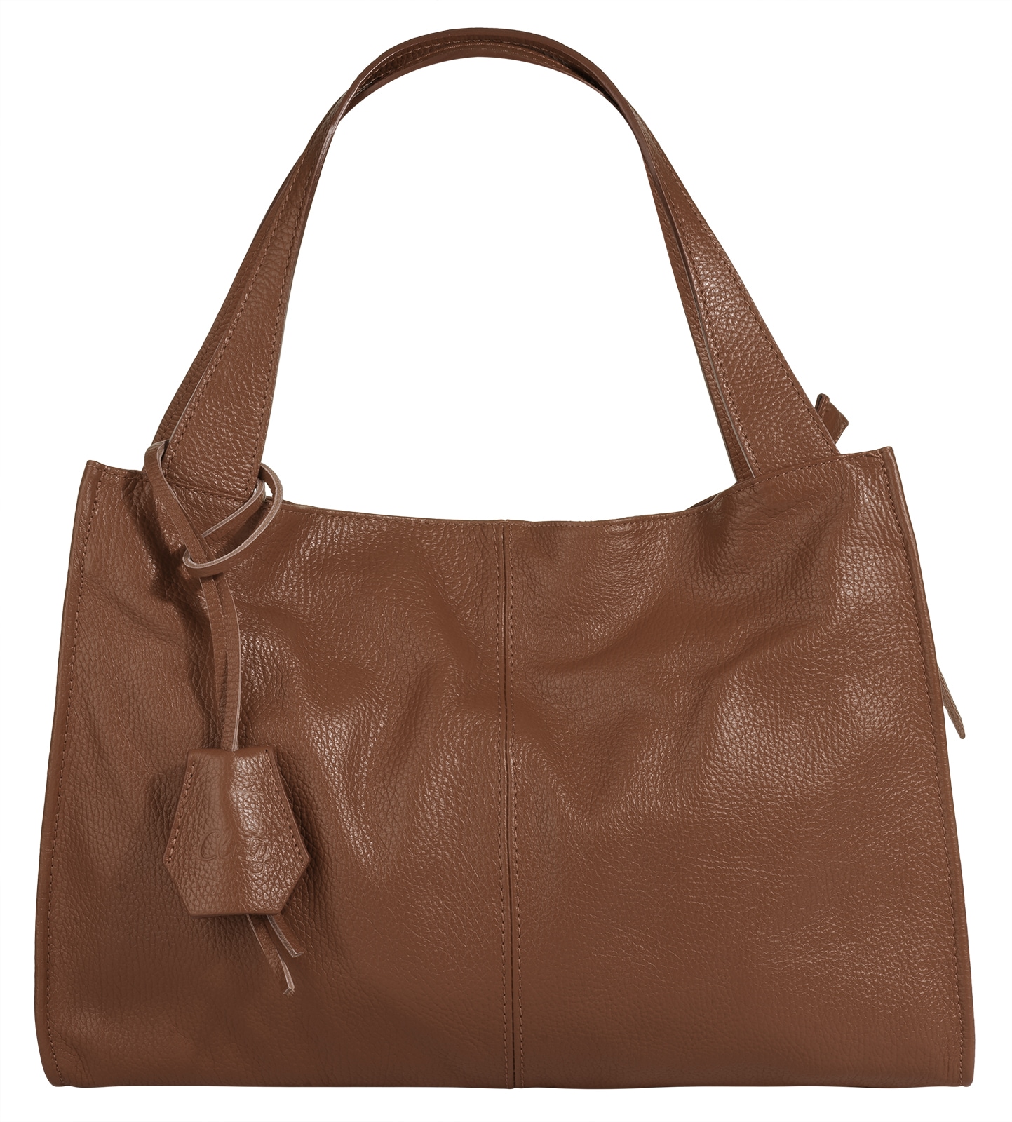 Cluty, Unisex, Shopper echt Leder, Made in Italy, braun, B/H/T: 40cm x 28cm x 11cm onesize, Höhe 28 cm x Breite 40 cm x Tiefe 11 cm