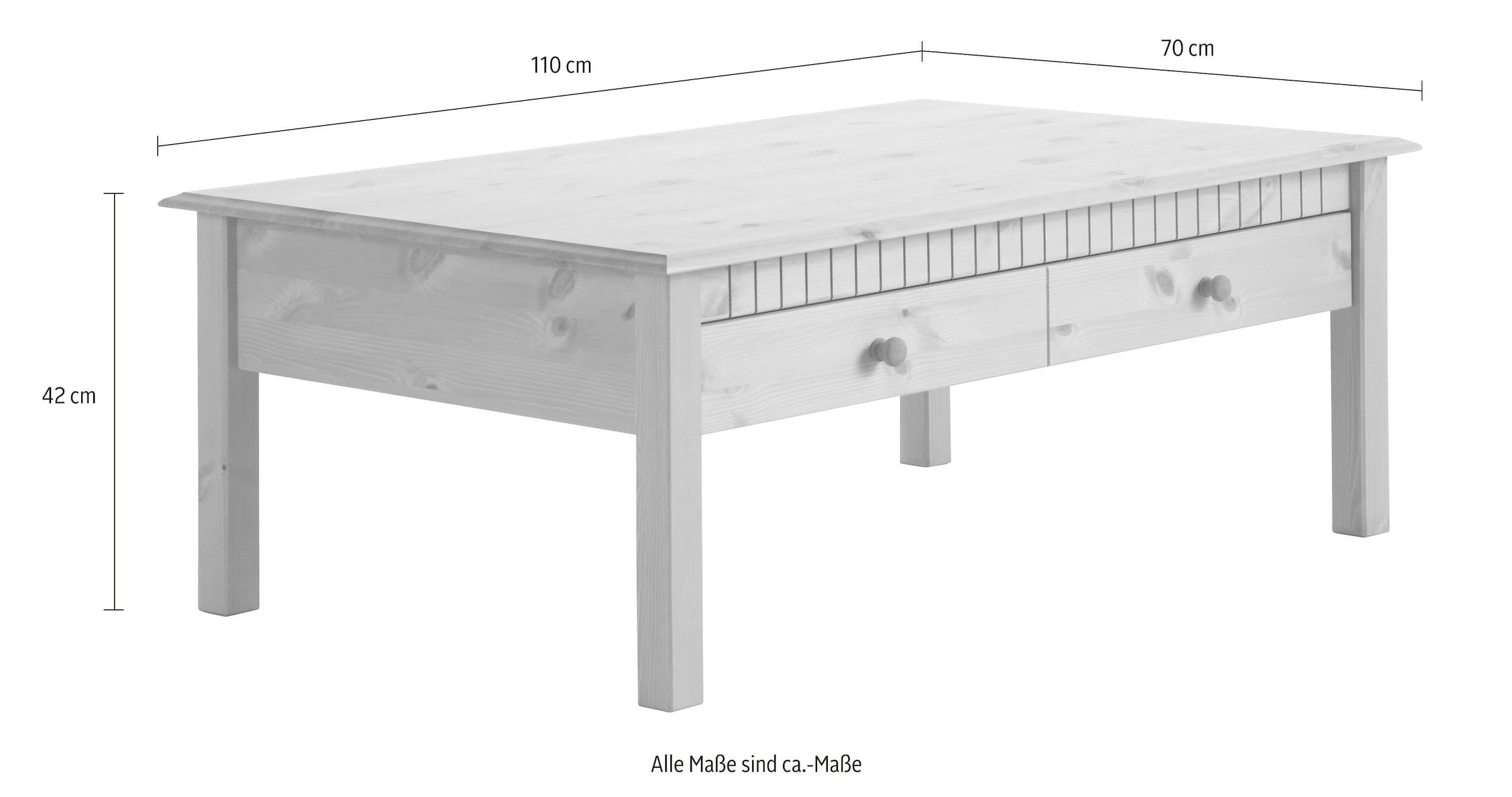 Home affaire Couchtisch »Lisa«, mit grosser Schublade, Breite 110 cm