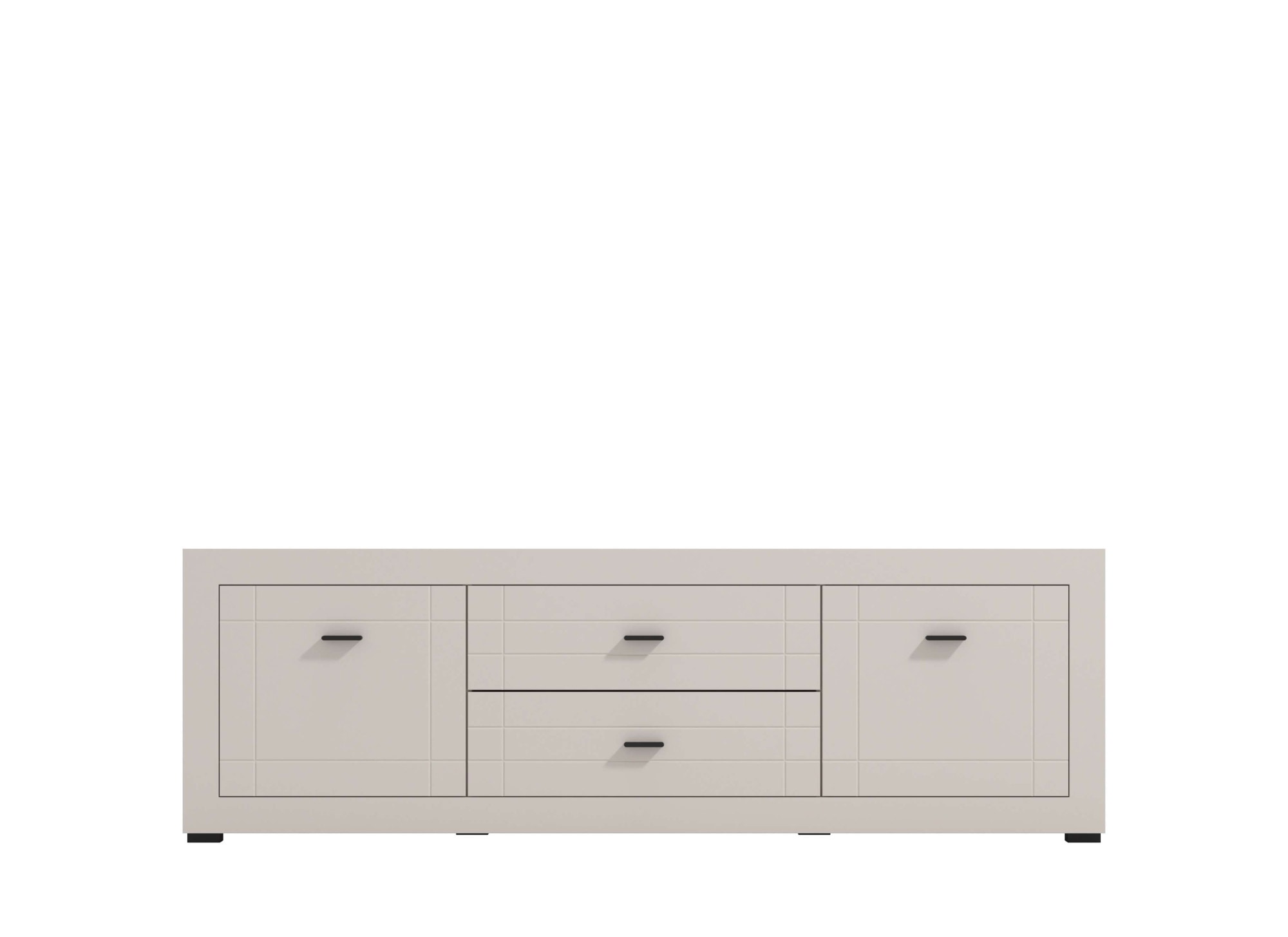 Home affaire Lowboard »Warwick TV-Board, TV-Kommode, TV-Schrank, TV-Unterschrank, TV-Möbel« Elegantes Lowboard in Kaschmir mit viel Stauraum, Heissfolienprägung