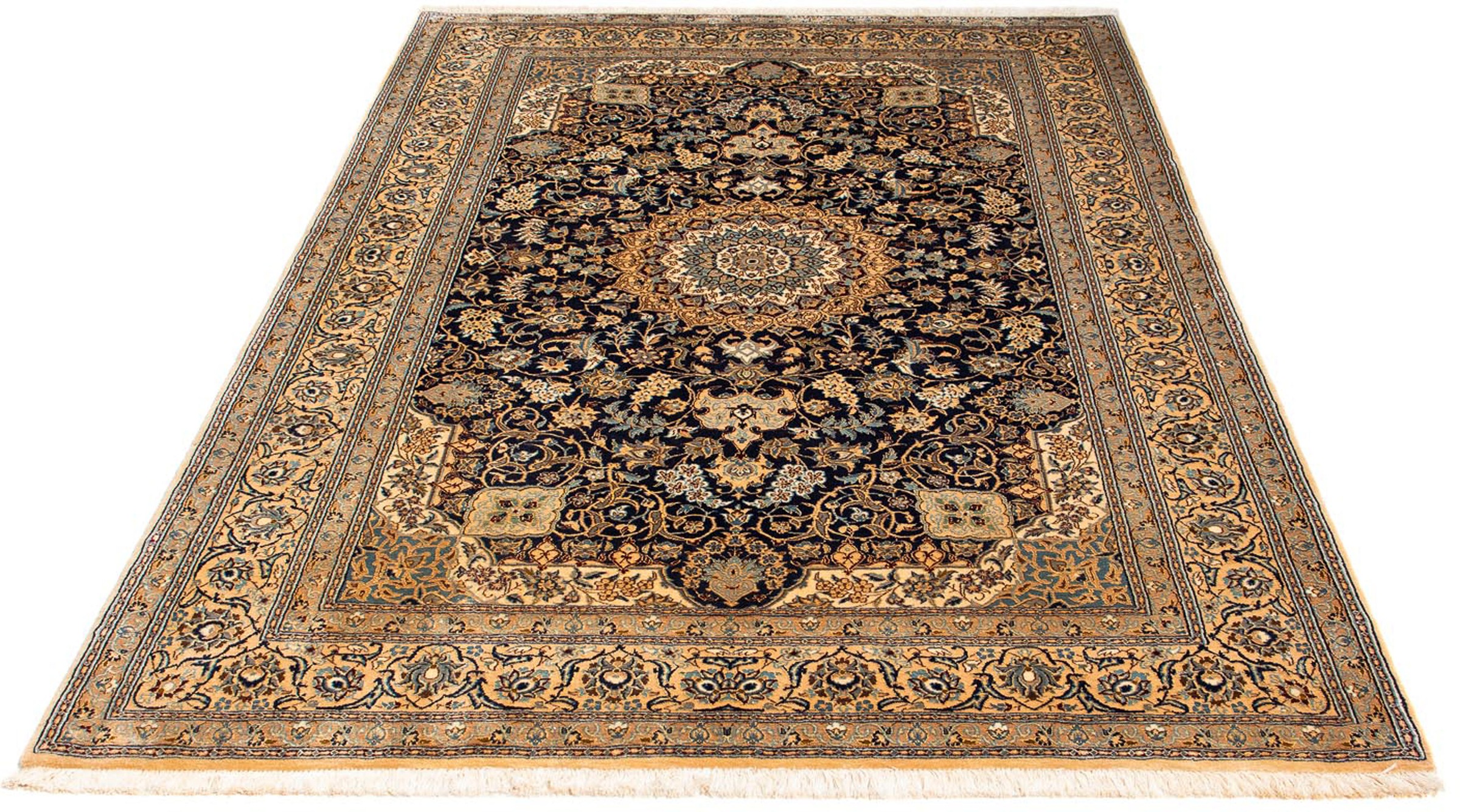 Image of morgenland Orientteppich »Perser - Bidjar - 202 x 140 cm - hellbraun«, rechteckig, 15 mm Höhe, Wohnzimmer, Handgeknüpft, Einzelstück mit Zertifikat bei Ackermann Versand Schweiz