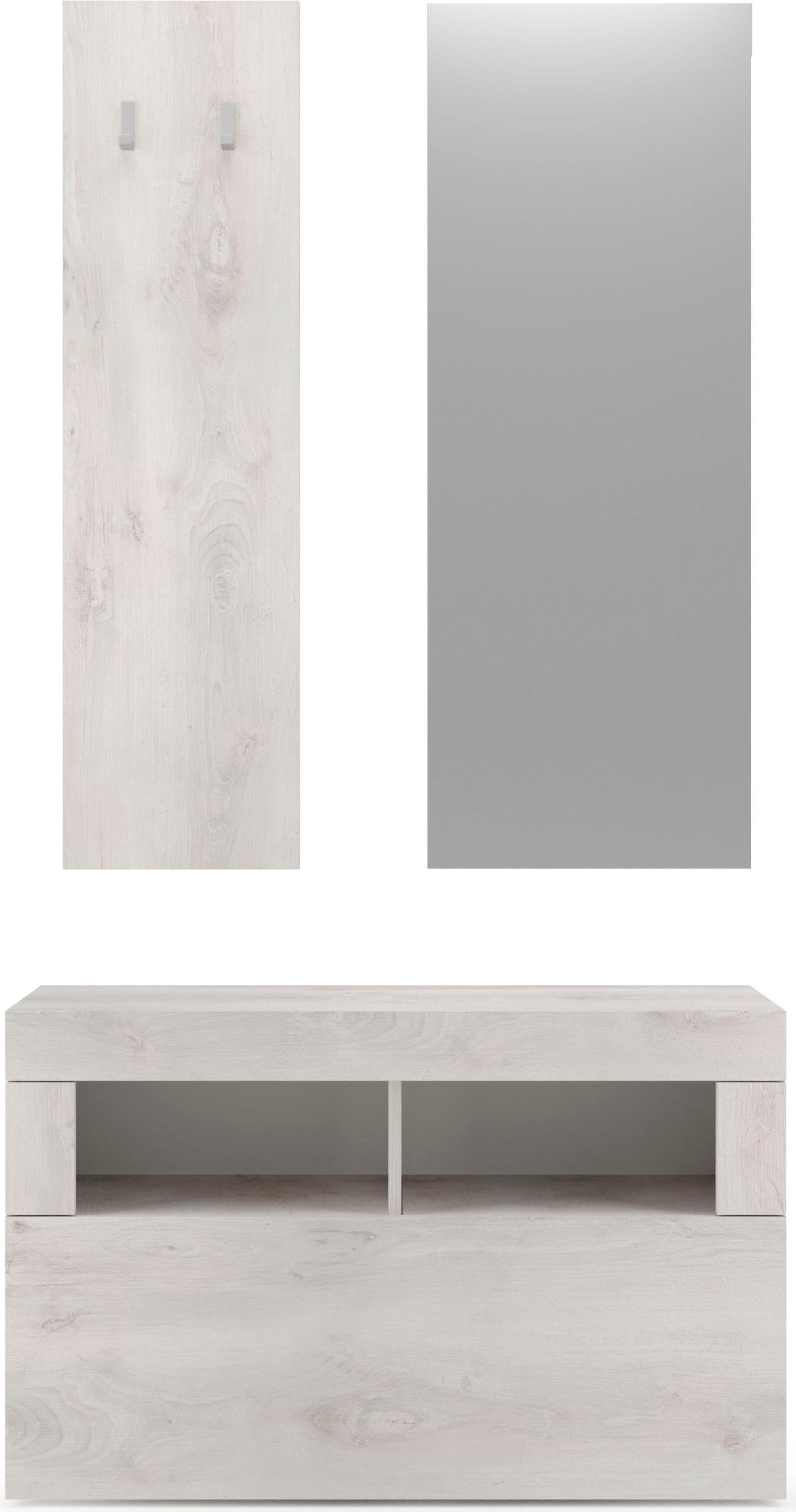 Image of Home affaire Garderoben-Set "Basic 3tlg. Breite 91 cm, Höhe 187 cm, Wandgarderobe" 3 Stk. tlg.