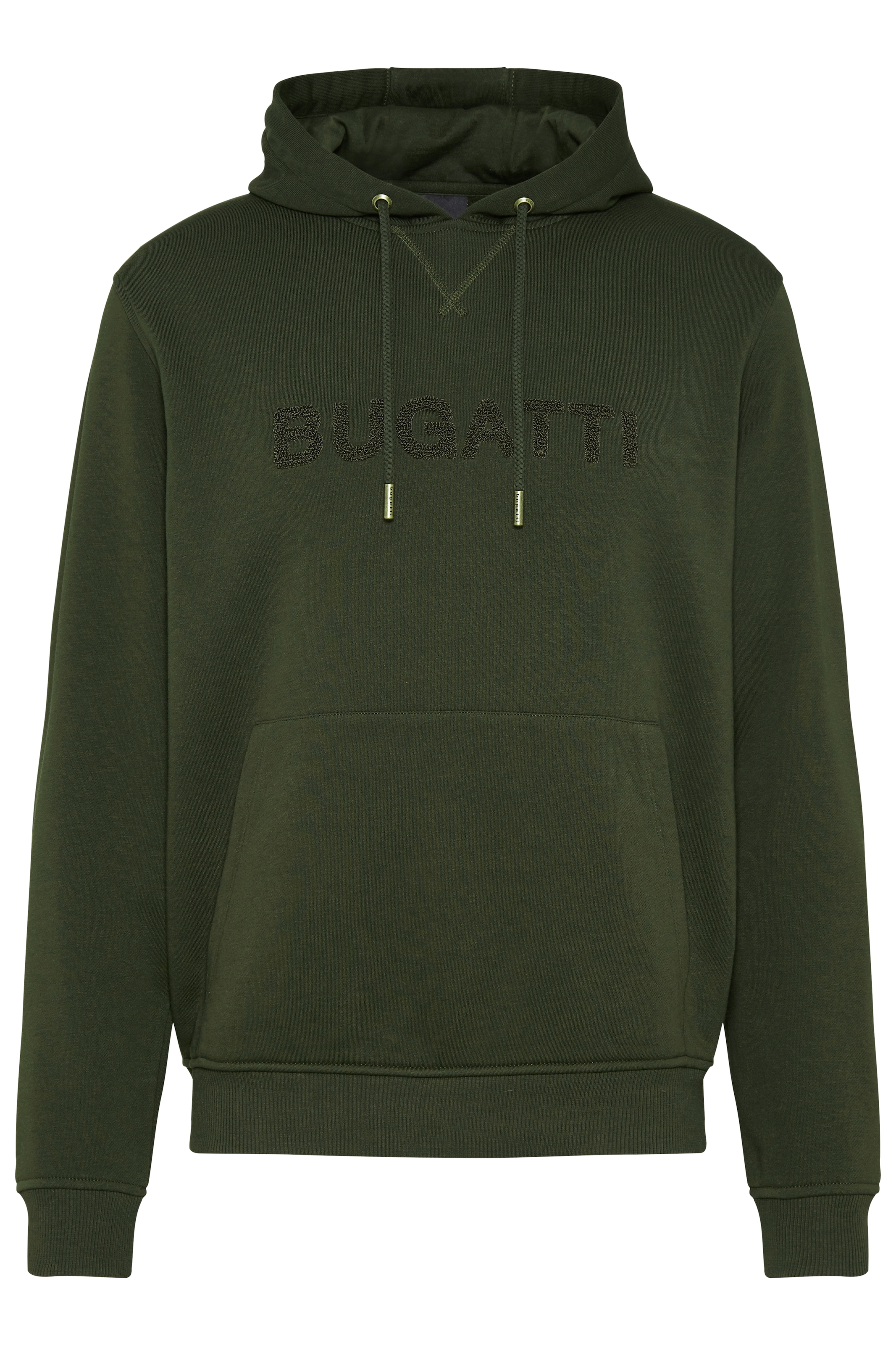 Kapuzensweatshirt, mit grossem Bugatti Schriftzug auf der Brust