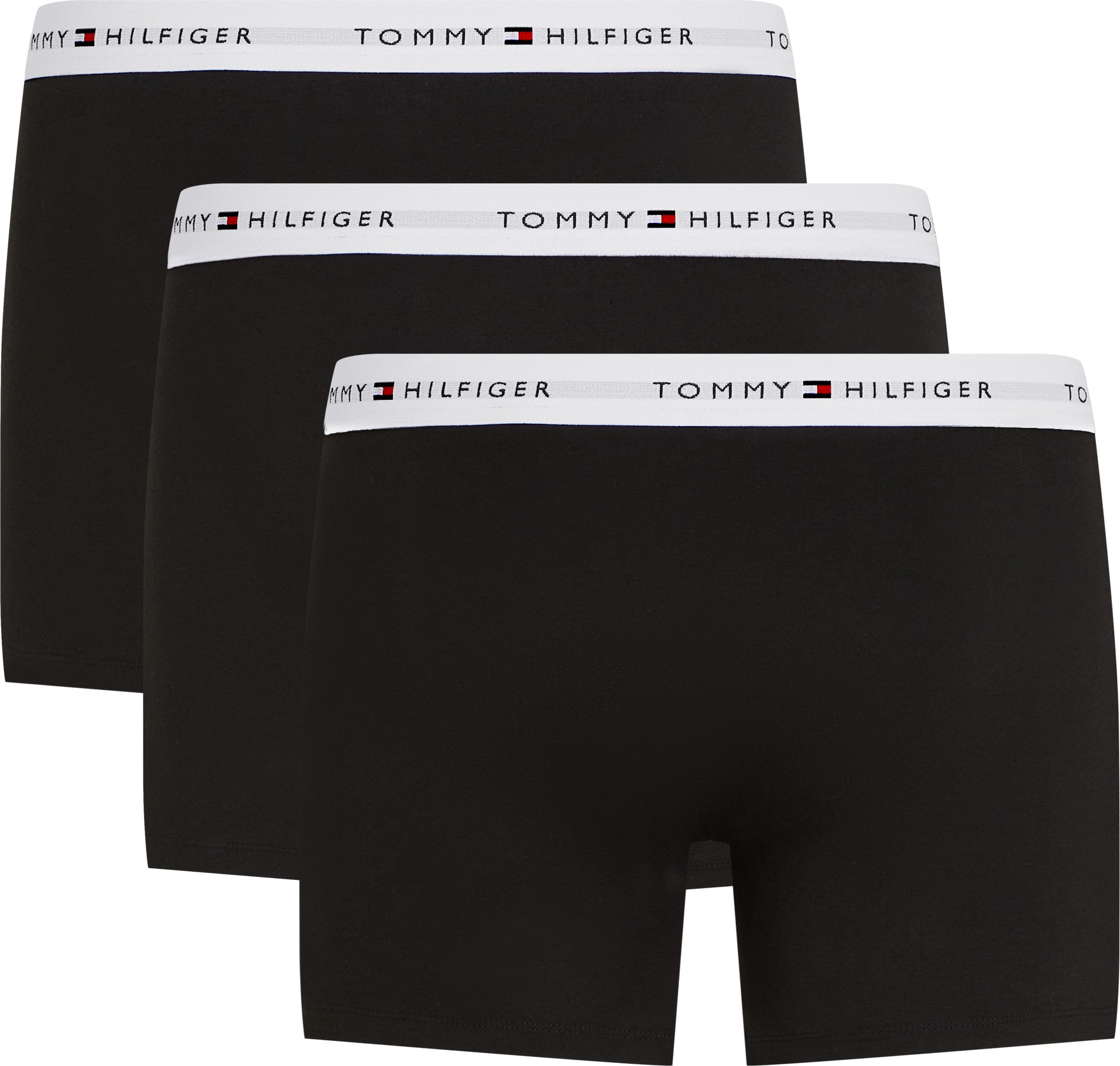 Tommy Hilfiger Underwear Boxershorts »3P BOXER BRIEF WB« Packung, 3er-Pack, 3 Stk. mit kontrastfarbenem Logobund
