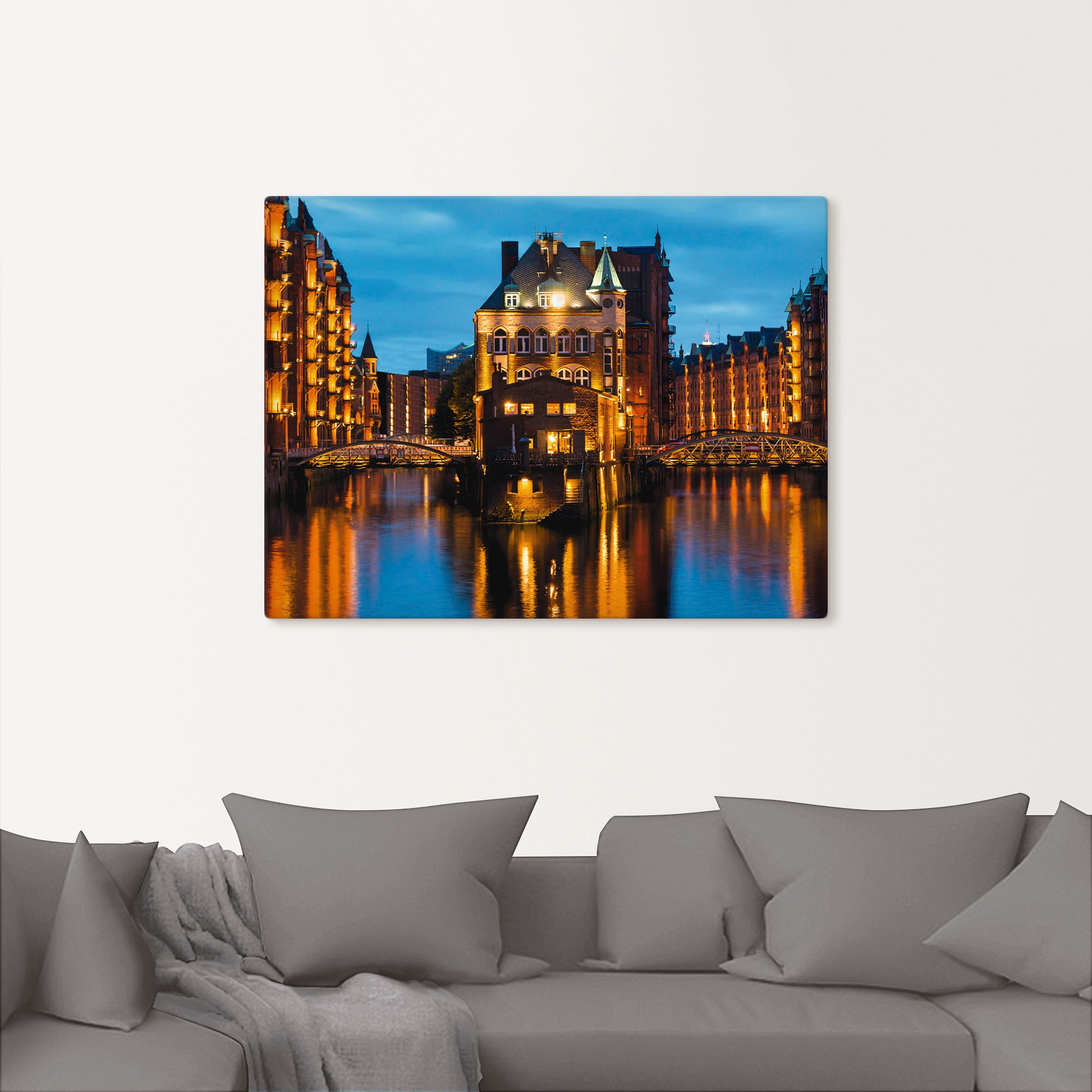 Artland Wandbild »Teil der alten Speicherstadt in Hamburg« Deutschland 1 Stk. tlg. als Leinwandbild, Poster in verschied. Grössen