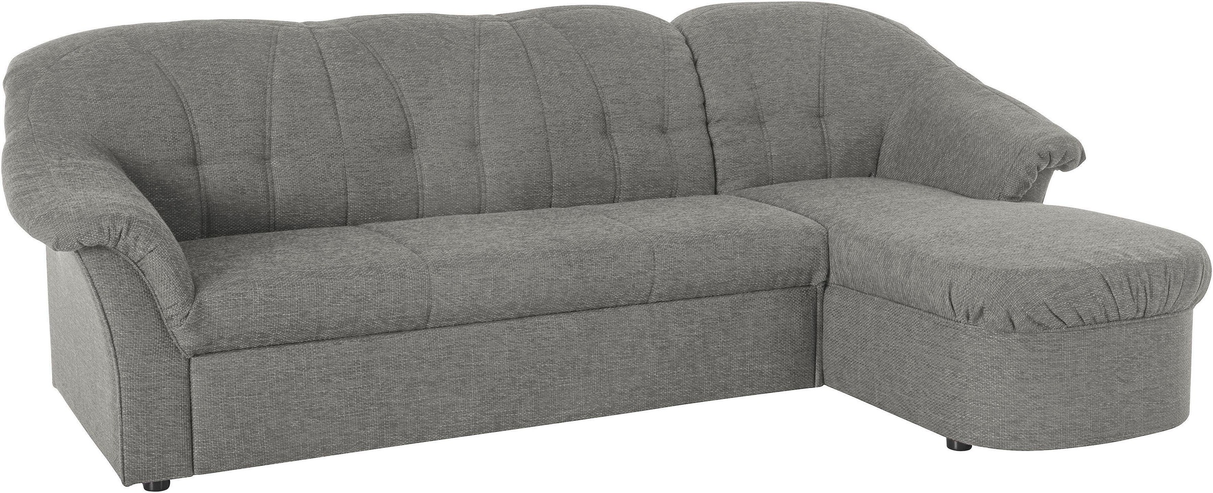 DOMO collection Ecksofa »Pegnitz, elegante Rückensteppung, kompakte Stellmasse 238/141cm, L-Form«, wahlweise mit Bettfunktion
