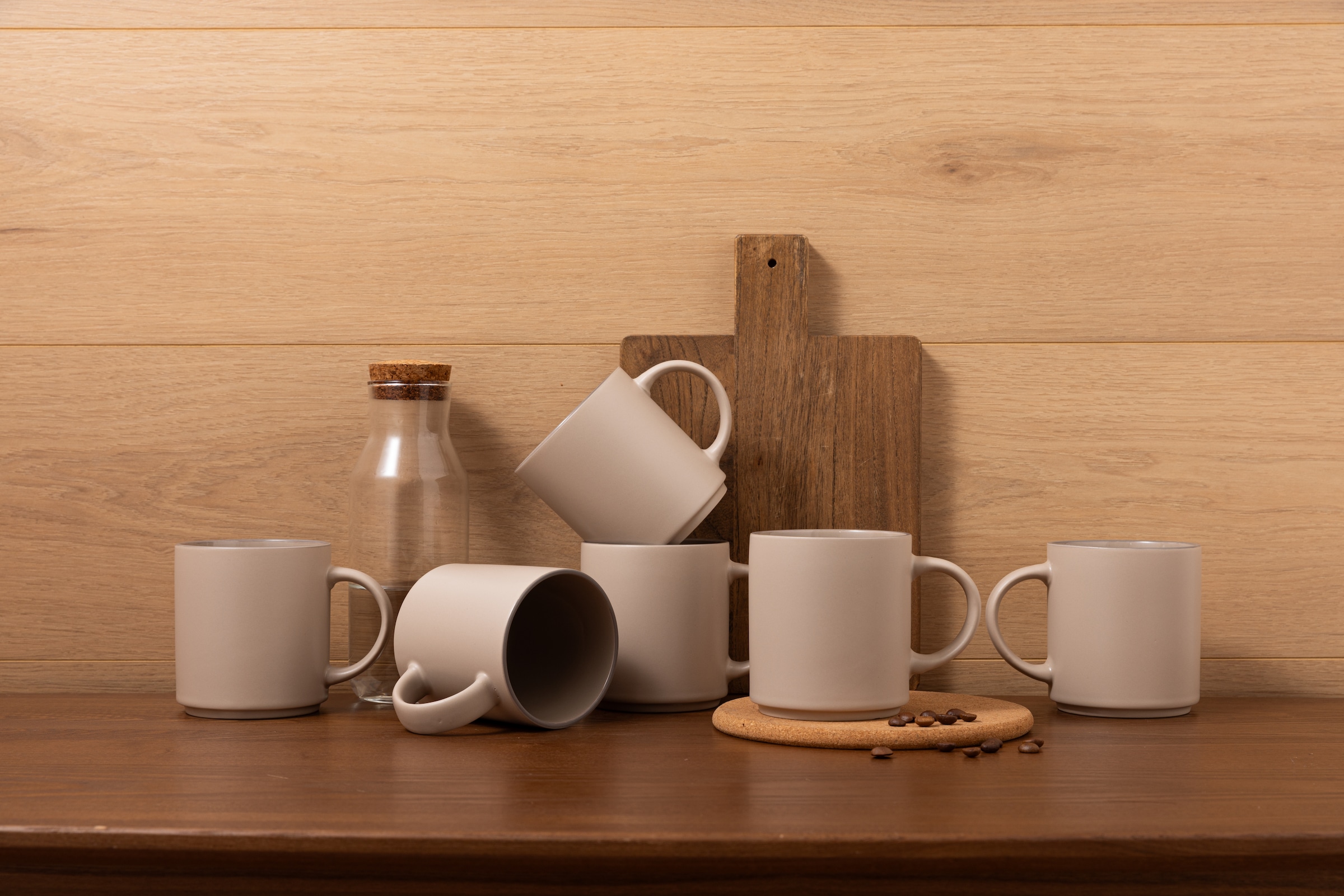 GOODproduct Becher »Kaffeebecher Ylvii, 6er Set« spülmaschinenfest und mikrowellengeeignet, 350 ml
