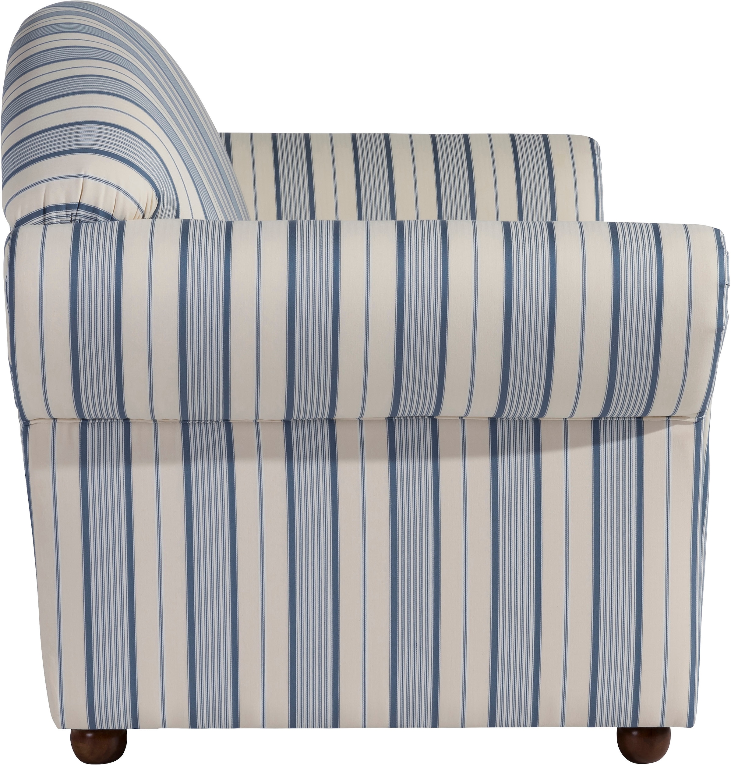 Max Winzer® 2-Sitzer »Caros, klassisch modernes Sofa im Landhausstil, mit hohem Sitzkomfort«, Retro, bequem durch Federkernunterfederung, Streifendesign