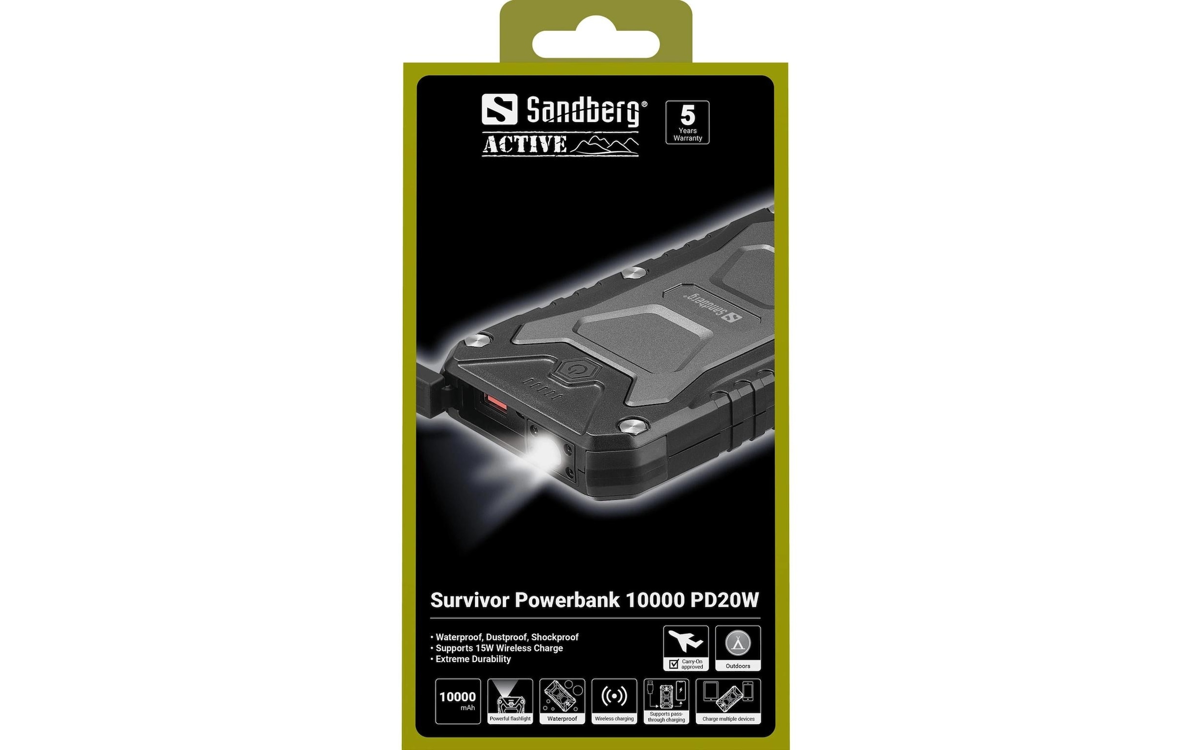 Sandberg Powerbank »Survivor 10000 mAh« Wireless Charger