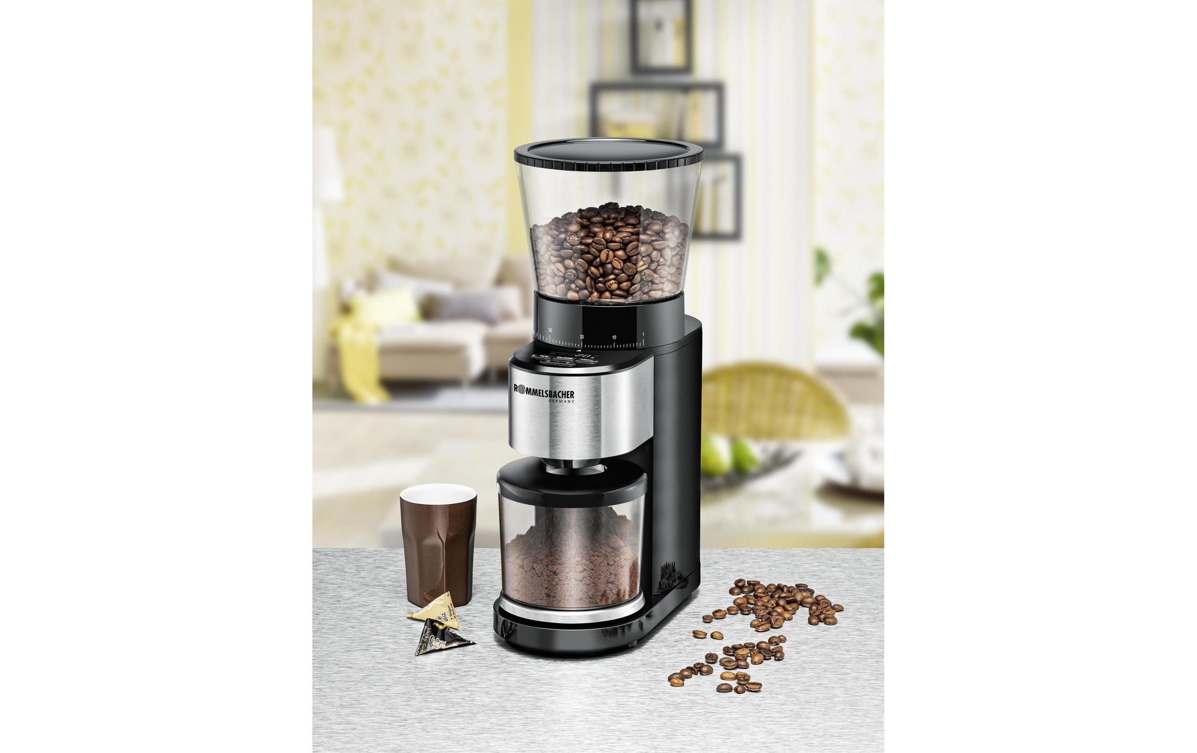 Rommelsbacher Kaffeemühle »KG 520.M«, Kegelmahlwerk, 400 g Bohnenbehälter