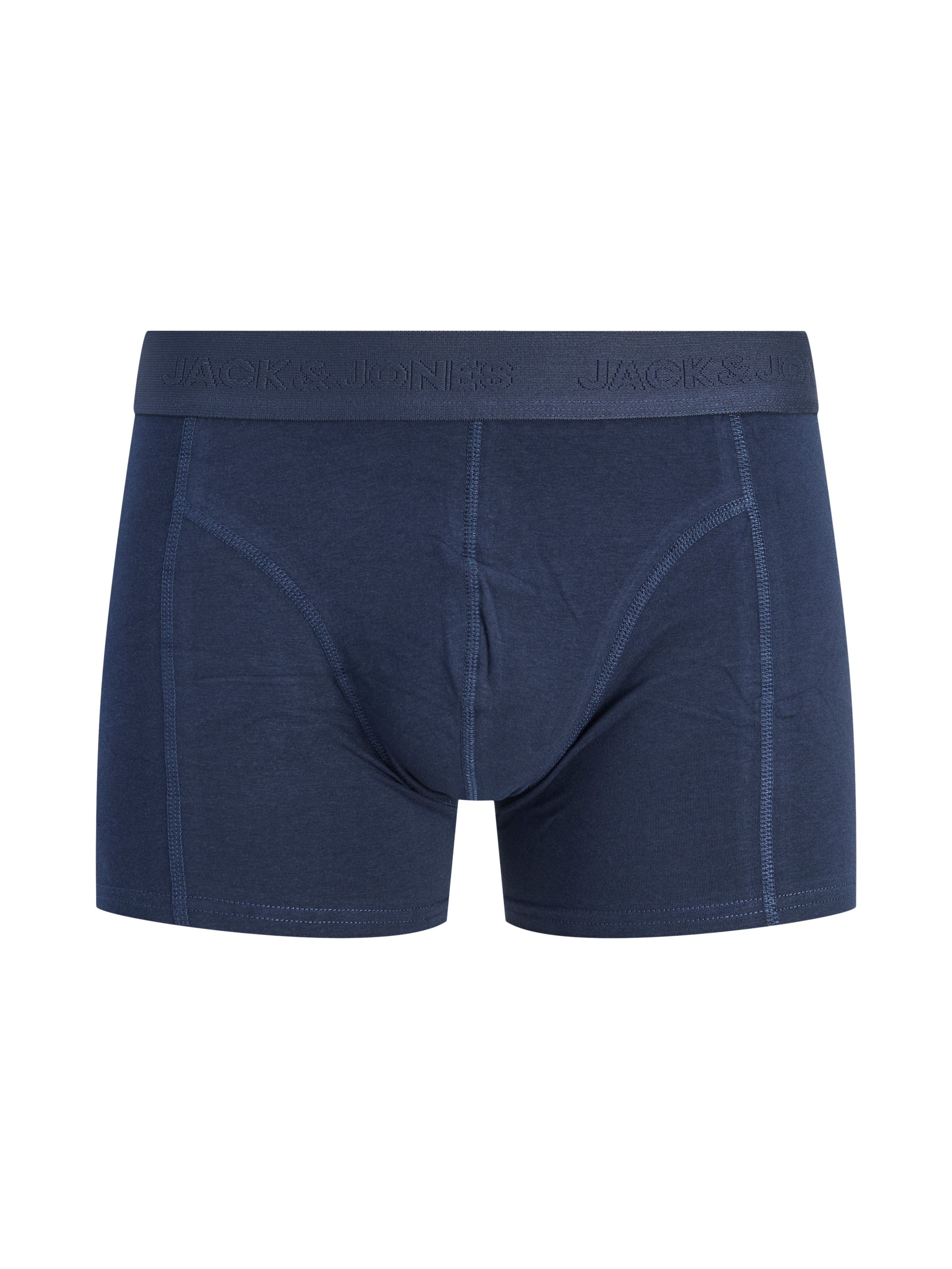 Jack & Jones Tronc »JACCONOR SOLID TRUNKS 3 PACK NOOS« Paquet, 3 cuis mélange de coton, ceinture élastique
