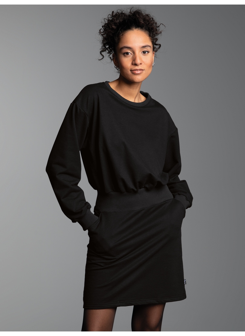 Trigema Robe en jersey »TRIGEMA Sweatkleid mit modischem Elastikbund« 1 pièces tlg.