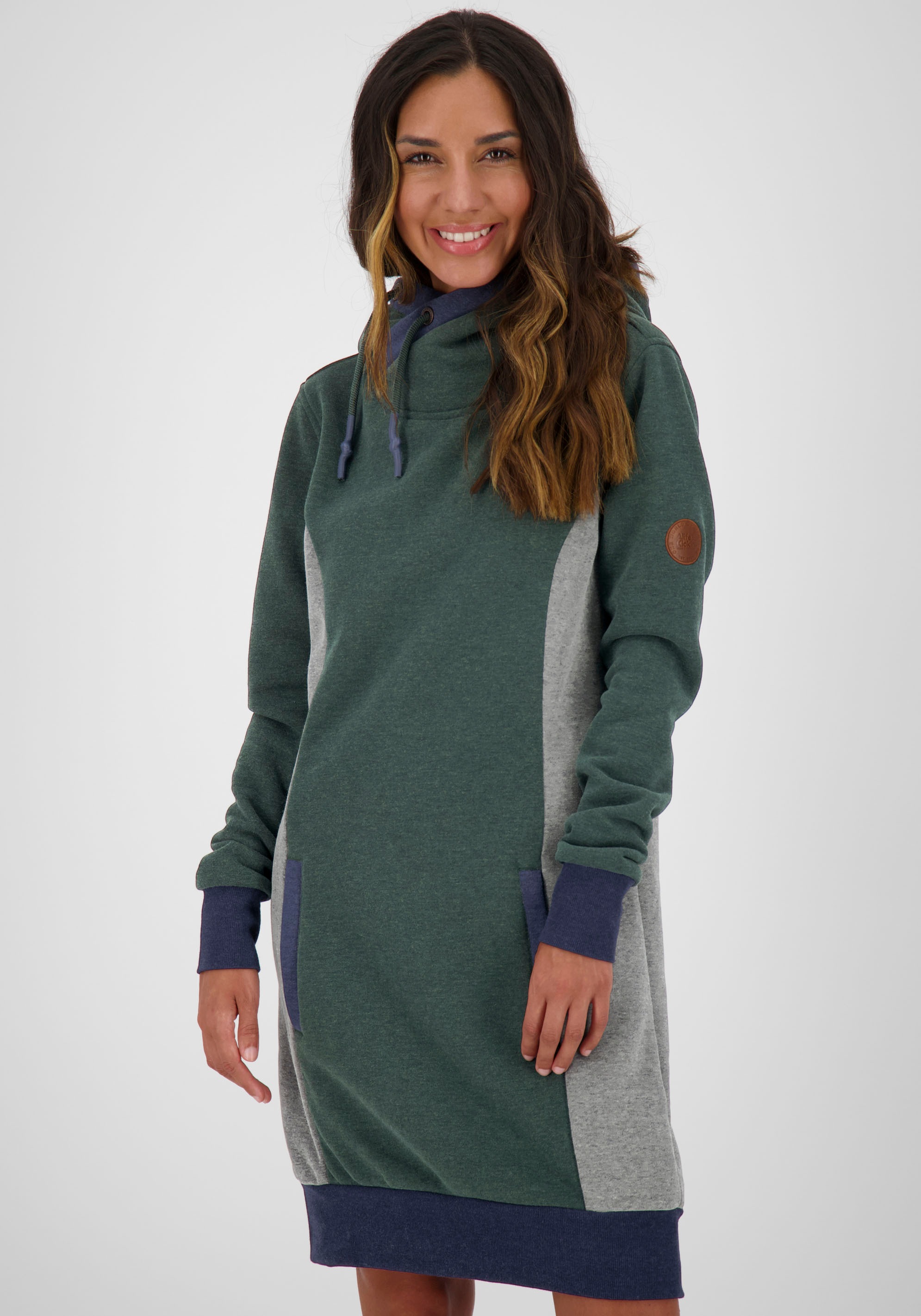 Image of Alife & Kickin Sweatkleid »JilineAK«, sportives Kapuzen-Kleid mit Kontrastdetails und Seitentaschen bei Ackermann Versand Schweiz