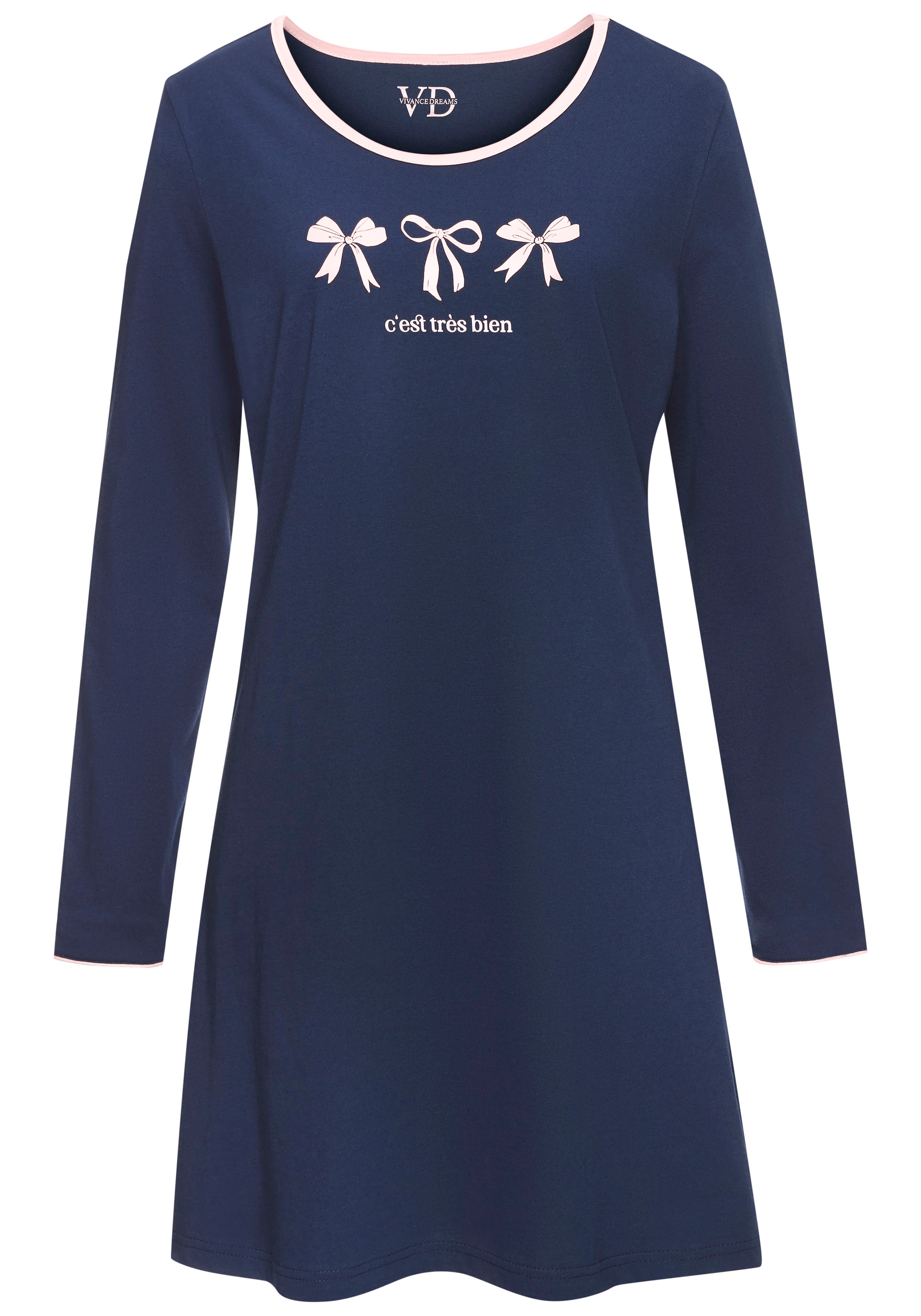 Vivance Dreams Chemise de nuit Mit süssem Schleifenmuster