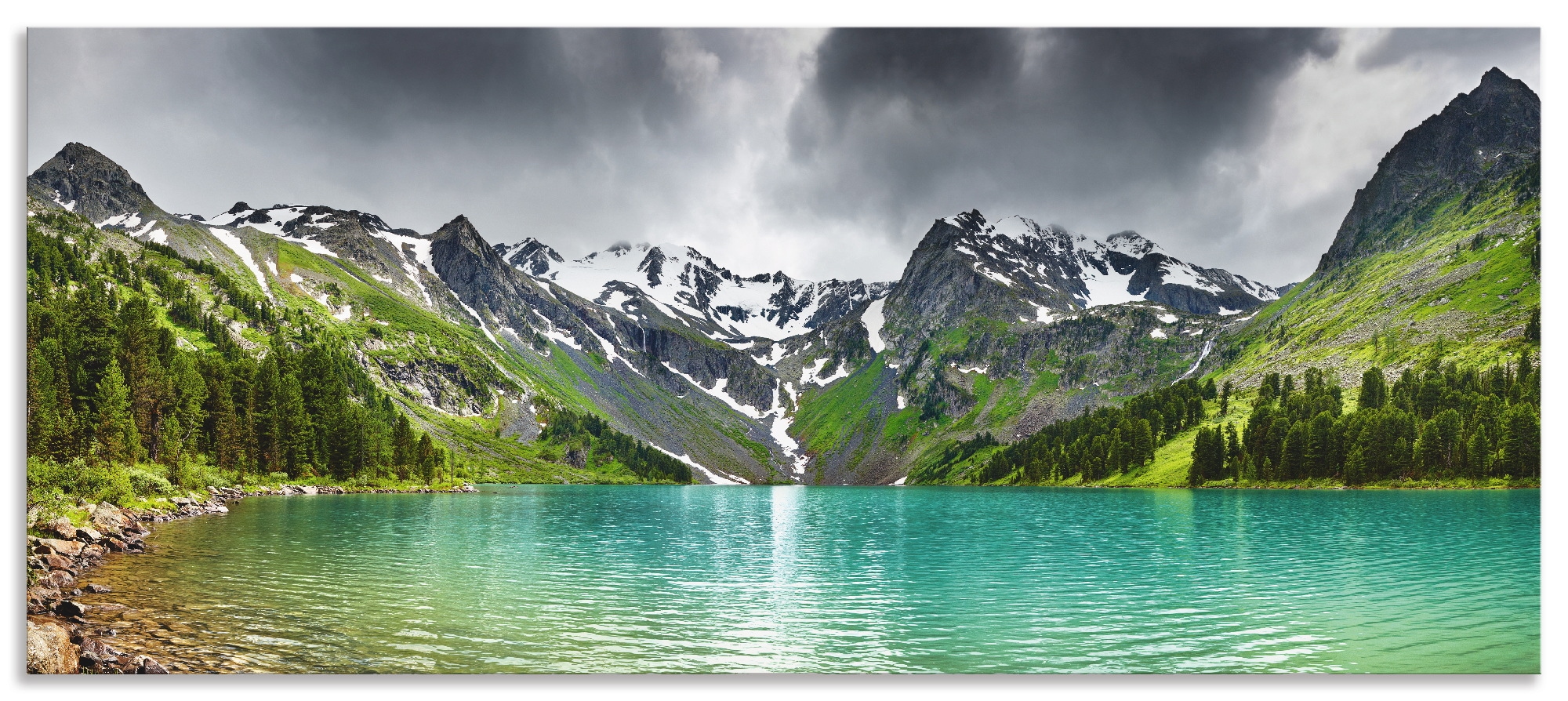 Artland Küchenrückwand »Bergsee«, (1 tlg.), Alu Spritzschutz mit Klebeband, einfache Montage