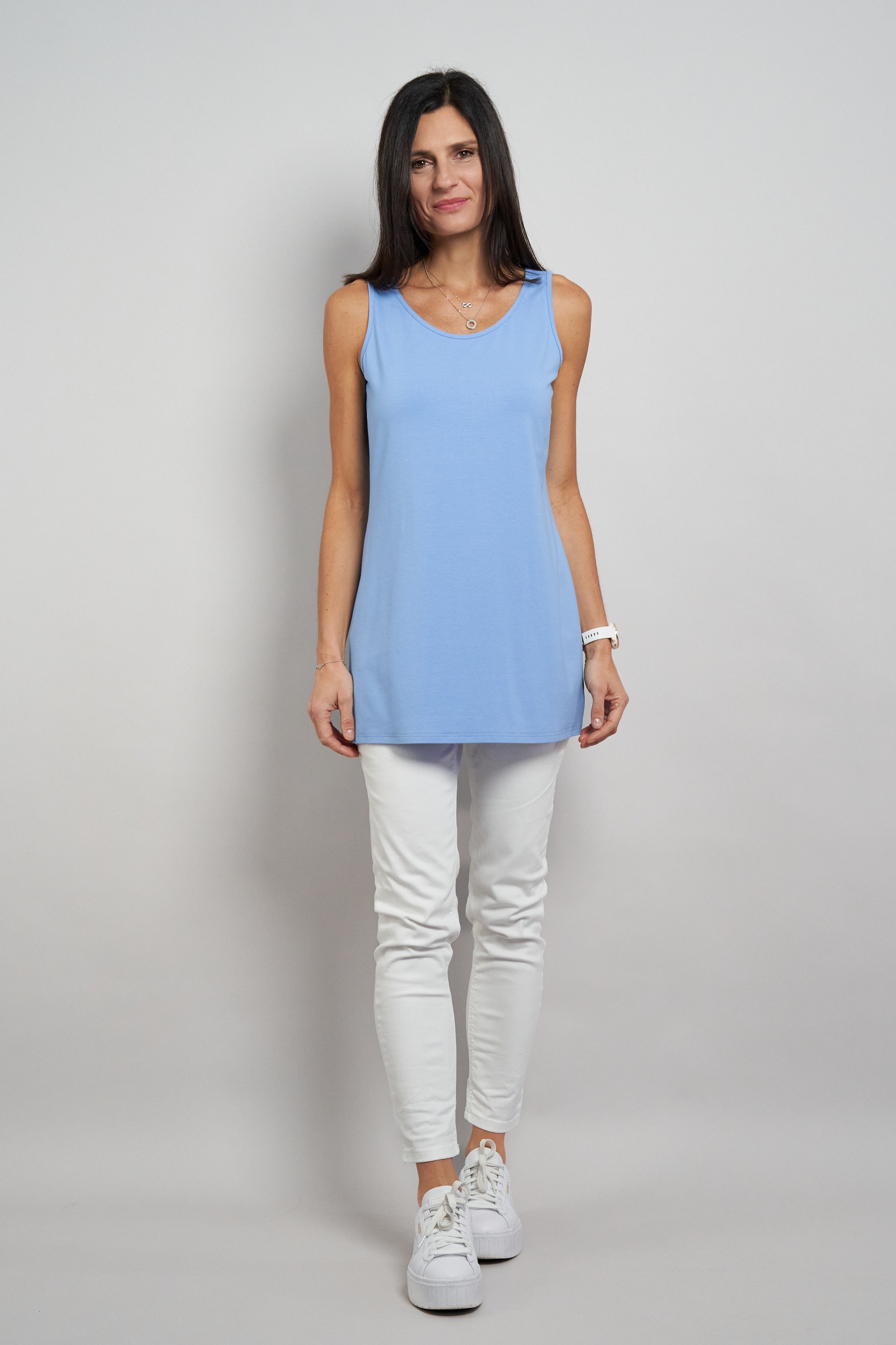 Seidel Moden Top long top d'été en viscose et stretch - FABRIQUÉ EN ALLEMAGNE,