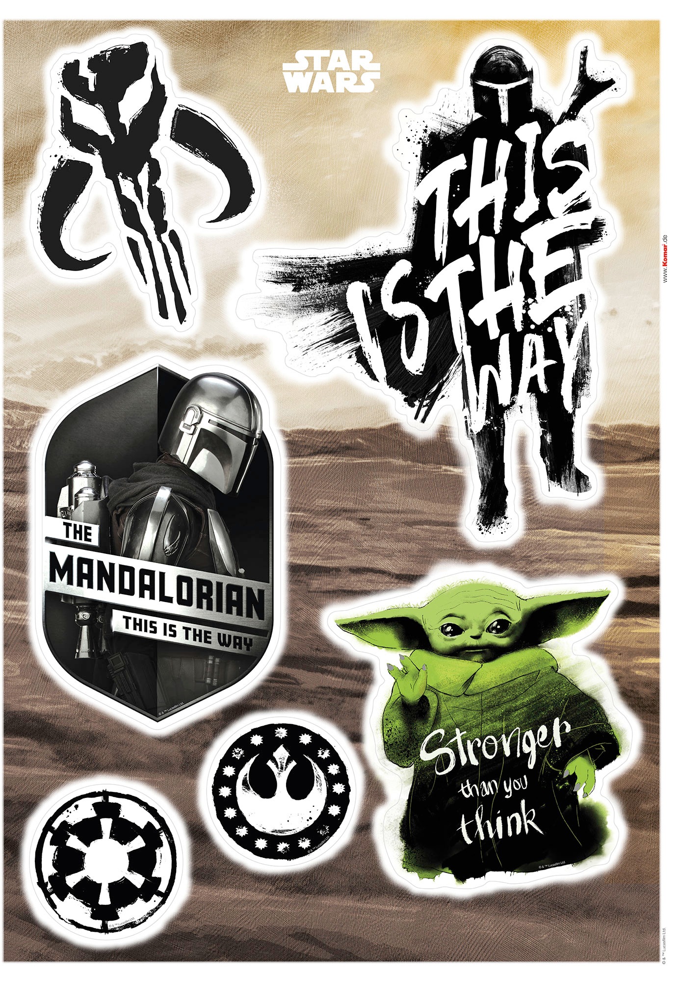 Image of Komar Wandtattoo »Mandalorian Legend«, (6 St.), 50 x 70 cm bei Ackermann Versand Schweiz