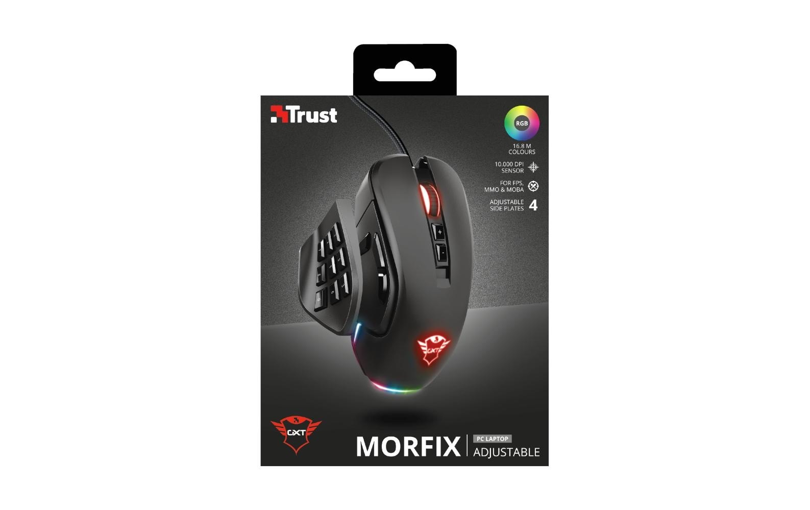 Trust Gaming-Maus »GXT 970 Morfix Customisable«, kabelgebunden