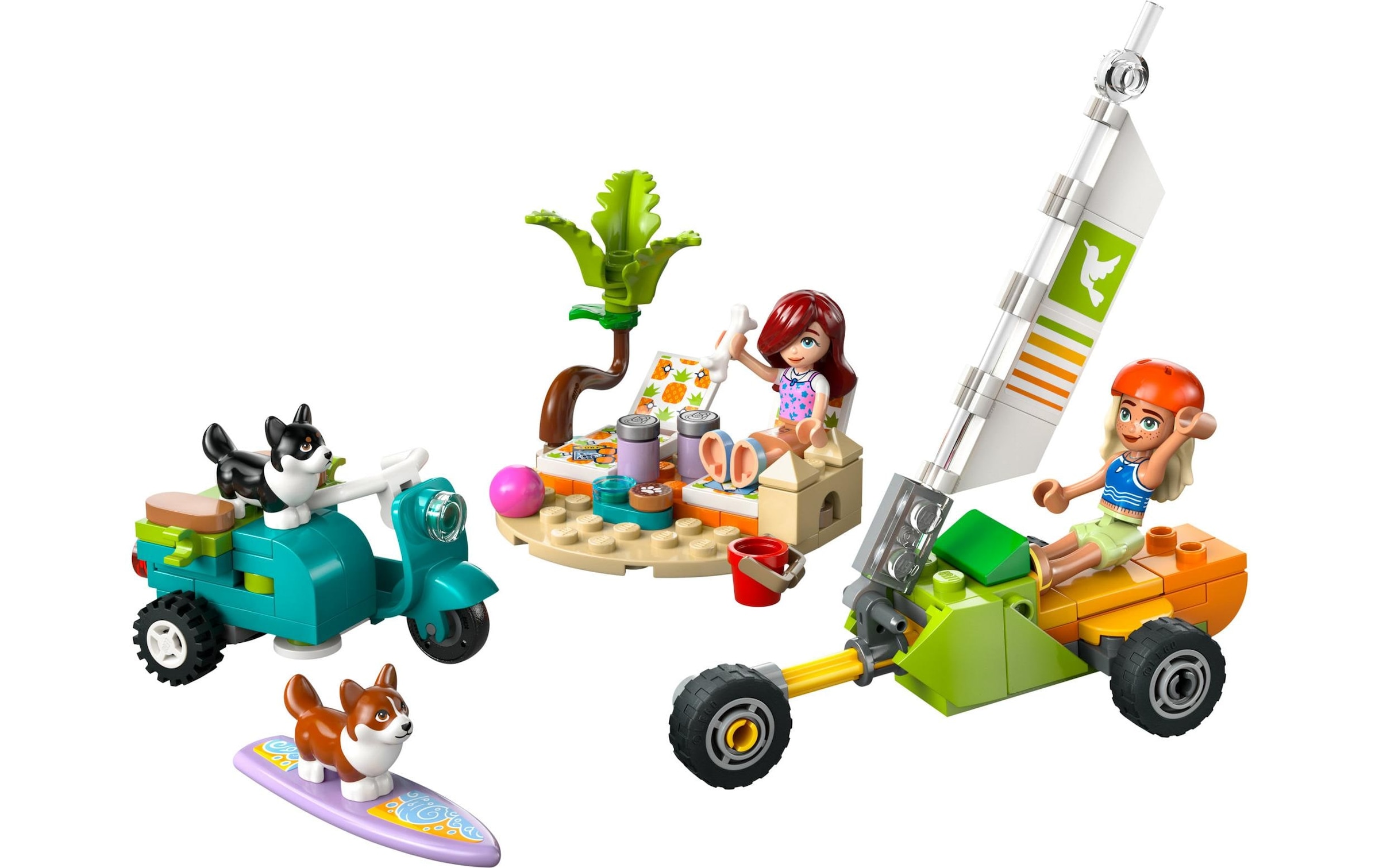 LEGO® Spielbausteine »Friends Strandabenteuer mit Hunden 42641«, (113 St.)