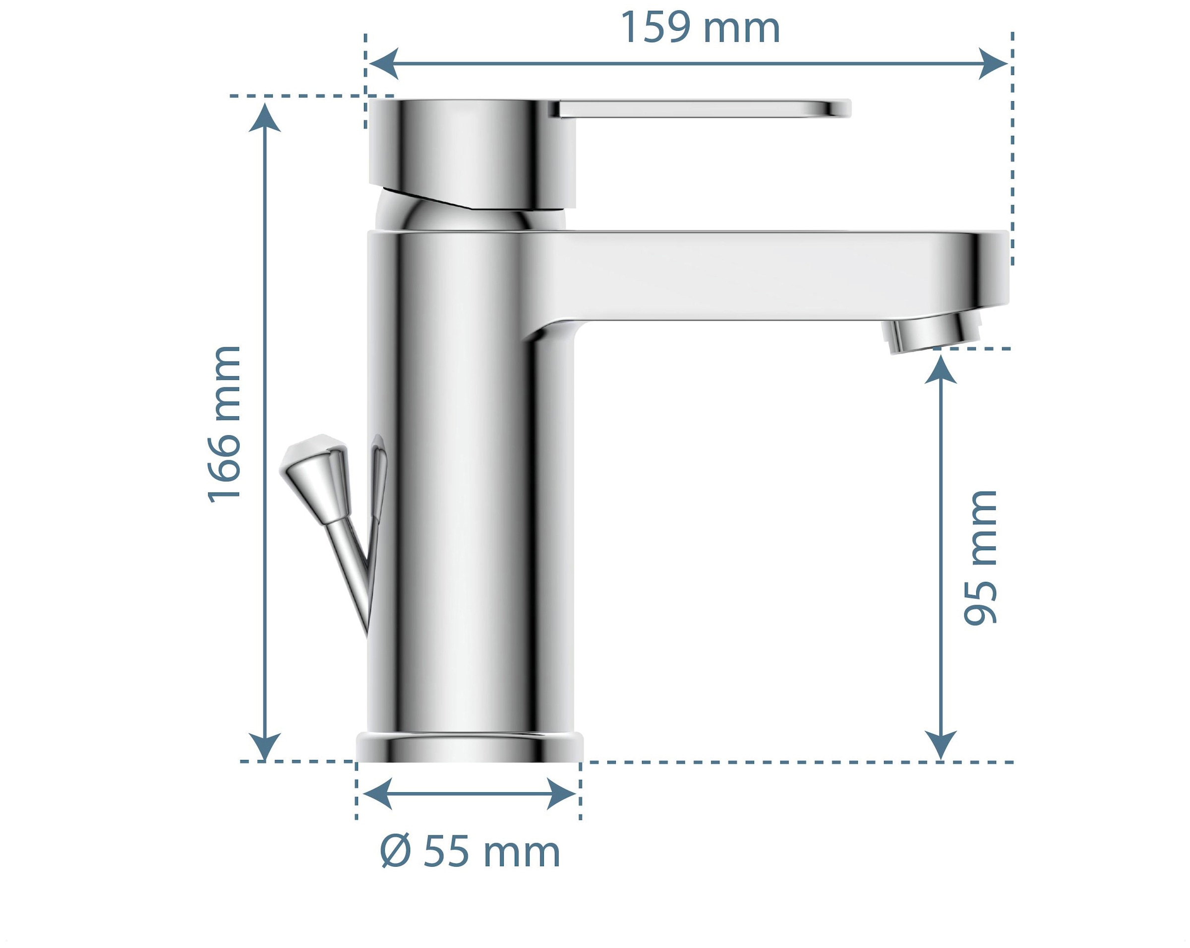 Schütte Robinet de lavabo »ELEPHANT« incl. excentrique, buse mélangeuse de marque, montage facile