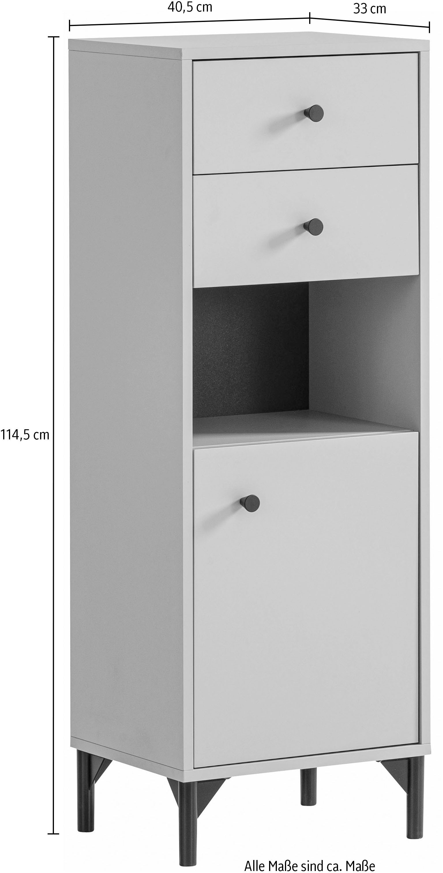Schildmeyer Midischrank »Smash, Breite 40 cm«, Apricot Dekor, wechselbarer Türanschlag