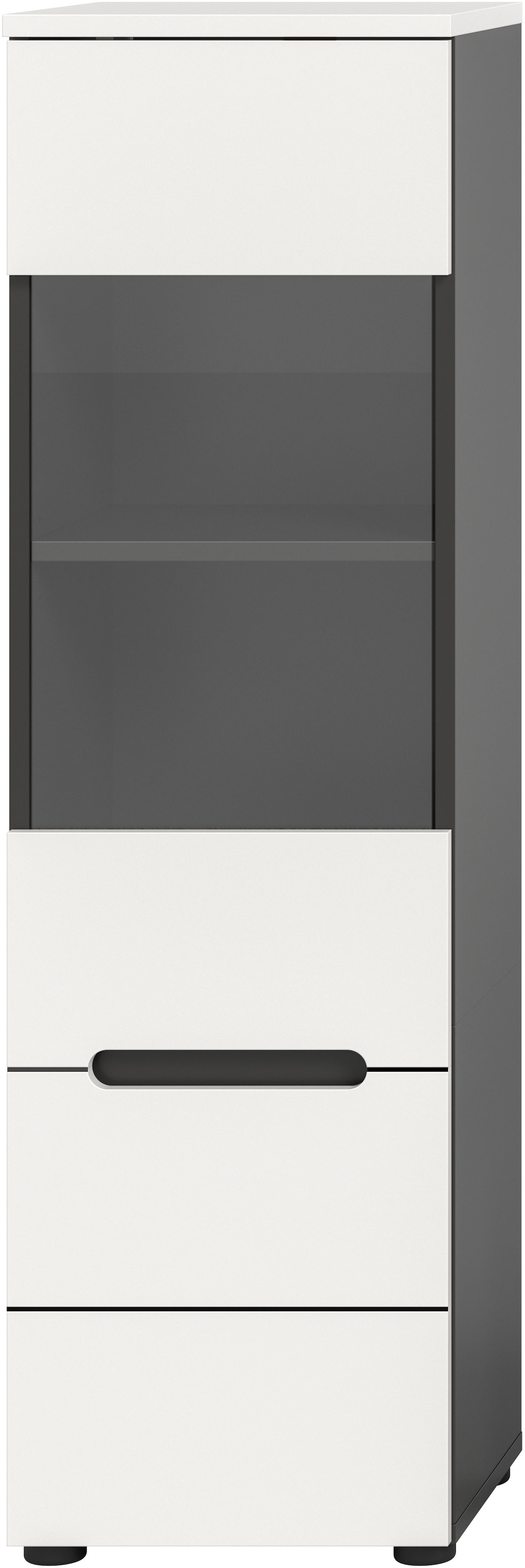 INOSIGN Vitrines »REHAT, TOPSELLER!, Höhe 125 cm, 1 Glastür, 1 Böden, 3 Fächer« stehend und hängend montierbar, 1 cuis tlg. Vitrinenschrank, Schrank, Glasvitrine, Wohnzimmervitrine