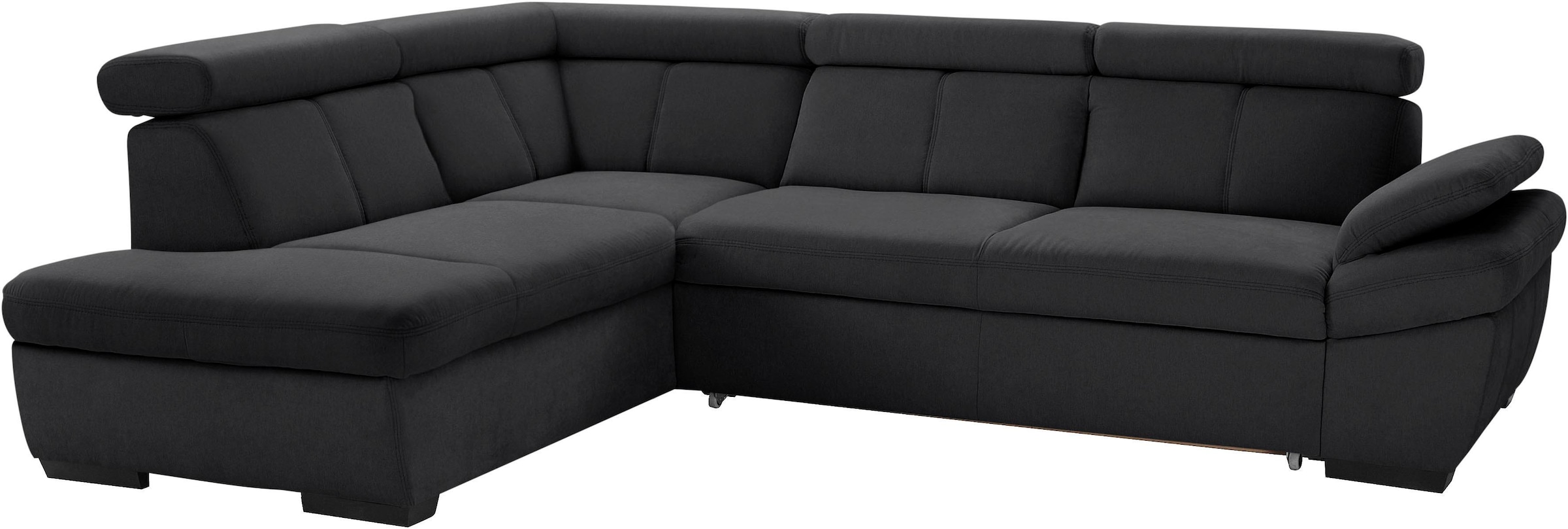 exxpo - sofa fashion Ecksofa »Salerno, klassisch modernes Funktionssofa, hoher Sitzkomfort, L-Form«, inkl. Kopf- und Armteilverstellung, wahlweise mit Bettfunktion