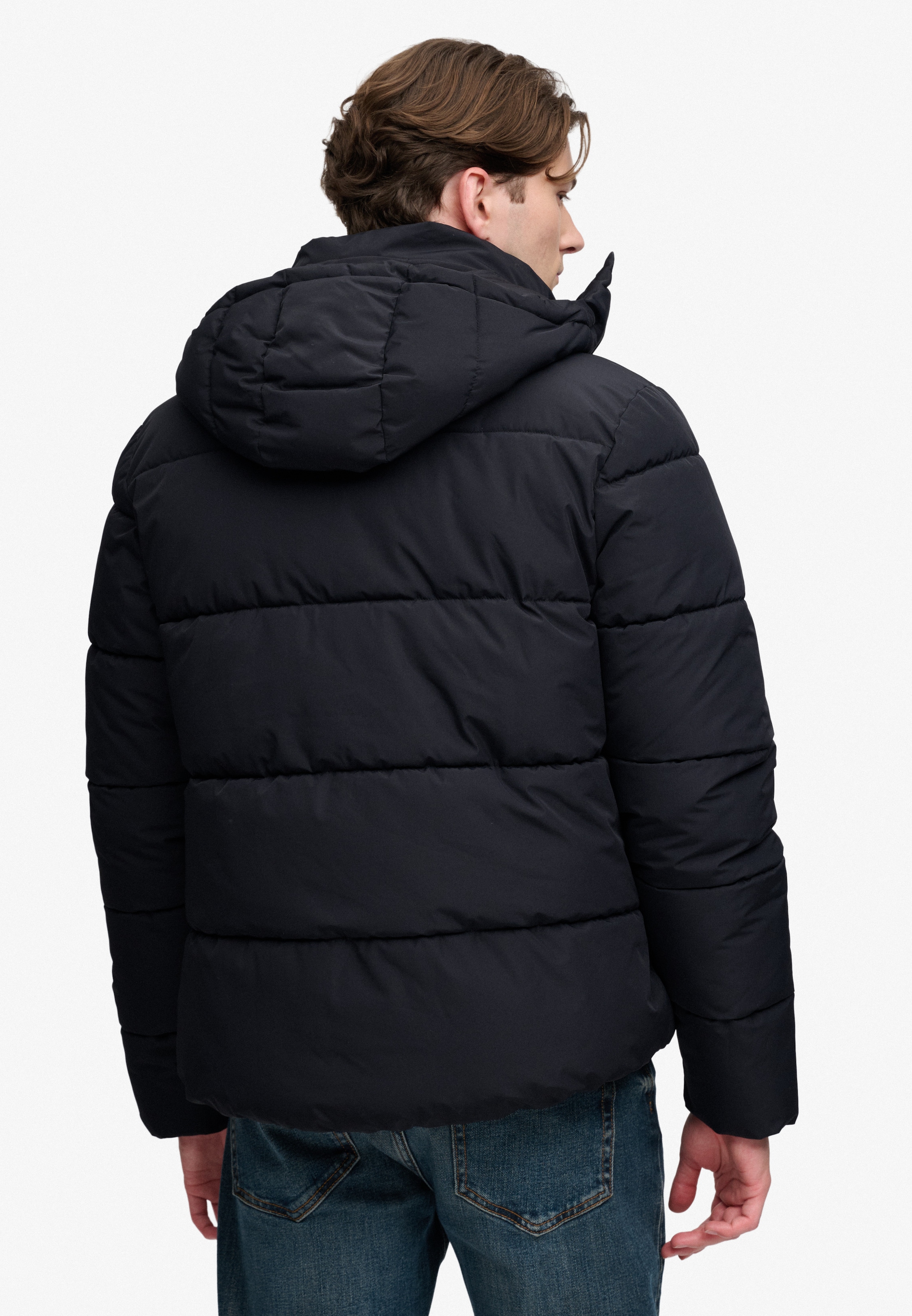 Superdry Steppjacke »PREMIUM HOOD PUFFER JKT« mit Kapuze Kunstfaser, relaxed fit