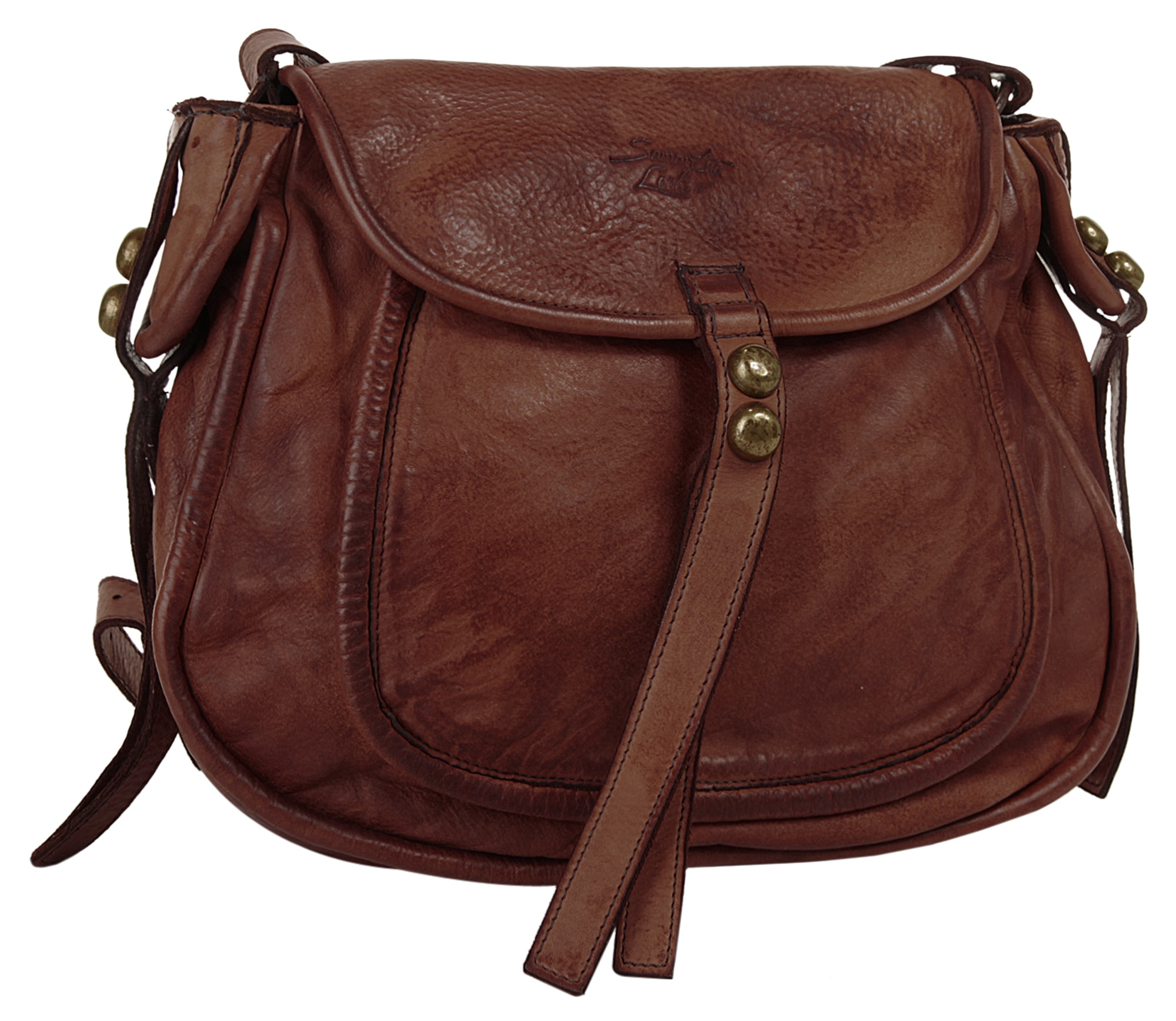 Samantha Look Umhängetasche echt Leder, Made in Italy